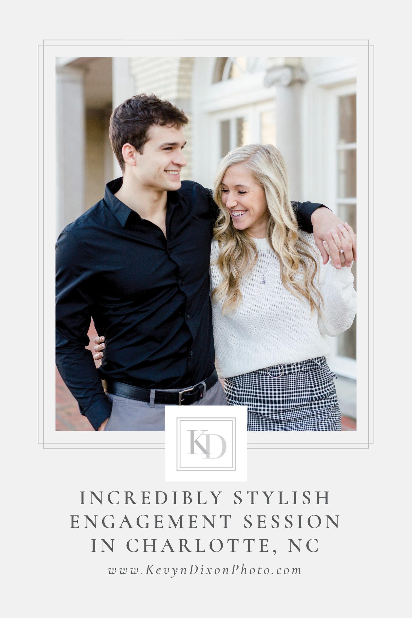 Incredibly Stylish Classy Classic Winter Young Couple Engagement Session at Separk Mansion by Kevyn Dixon Photography