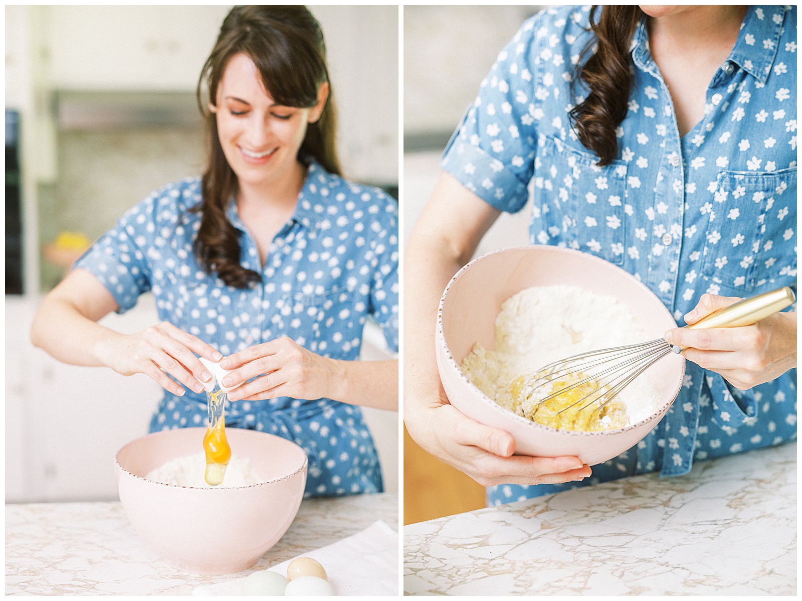 Charlotte NC Wedding Cake Designer Aryn Keogh Baking in her Kitchen