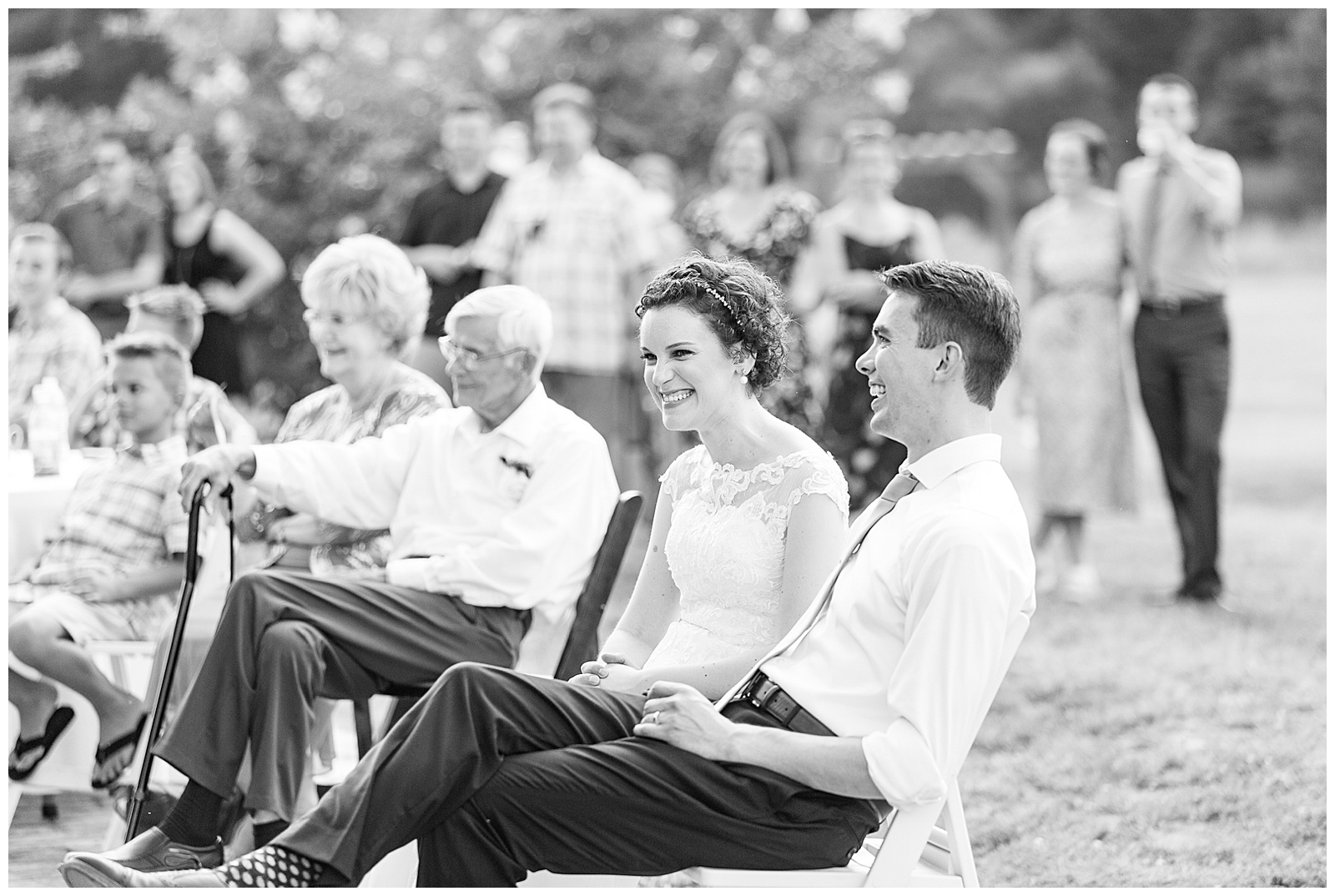 outdoor wedding reception at huge open barn the farmstead