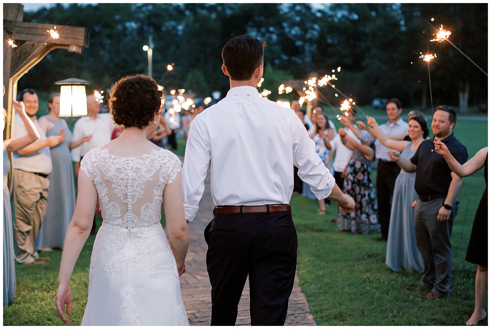 sparkler exit outdoor summer wedding