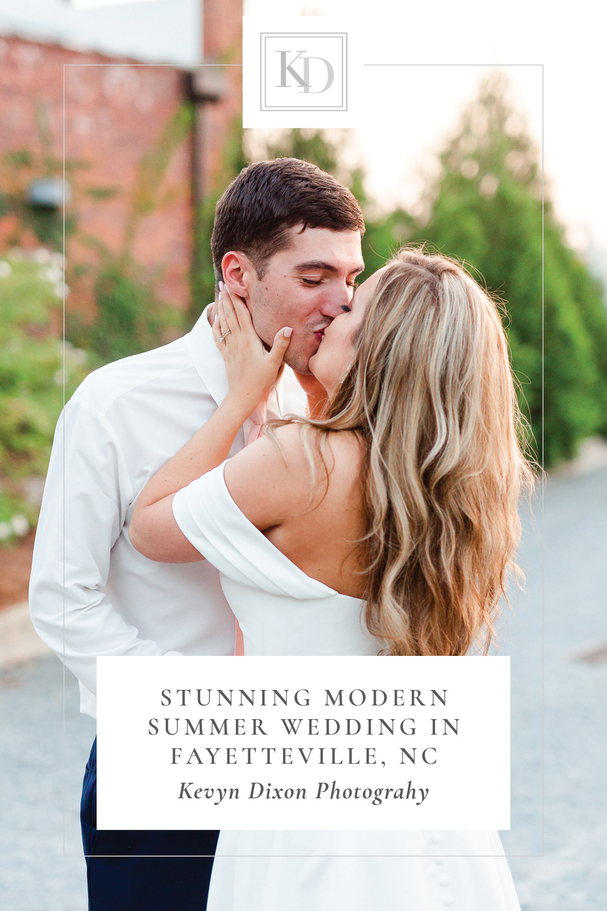 Stunning Modern Summer Wedding in Fayetteville NC Pin Image