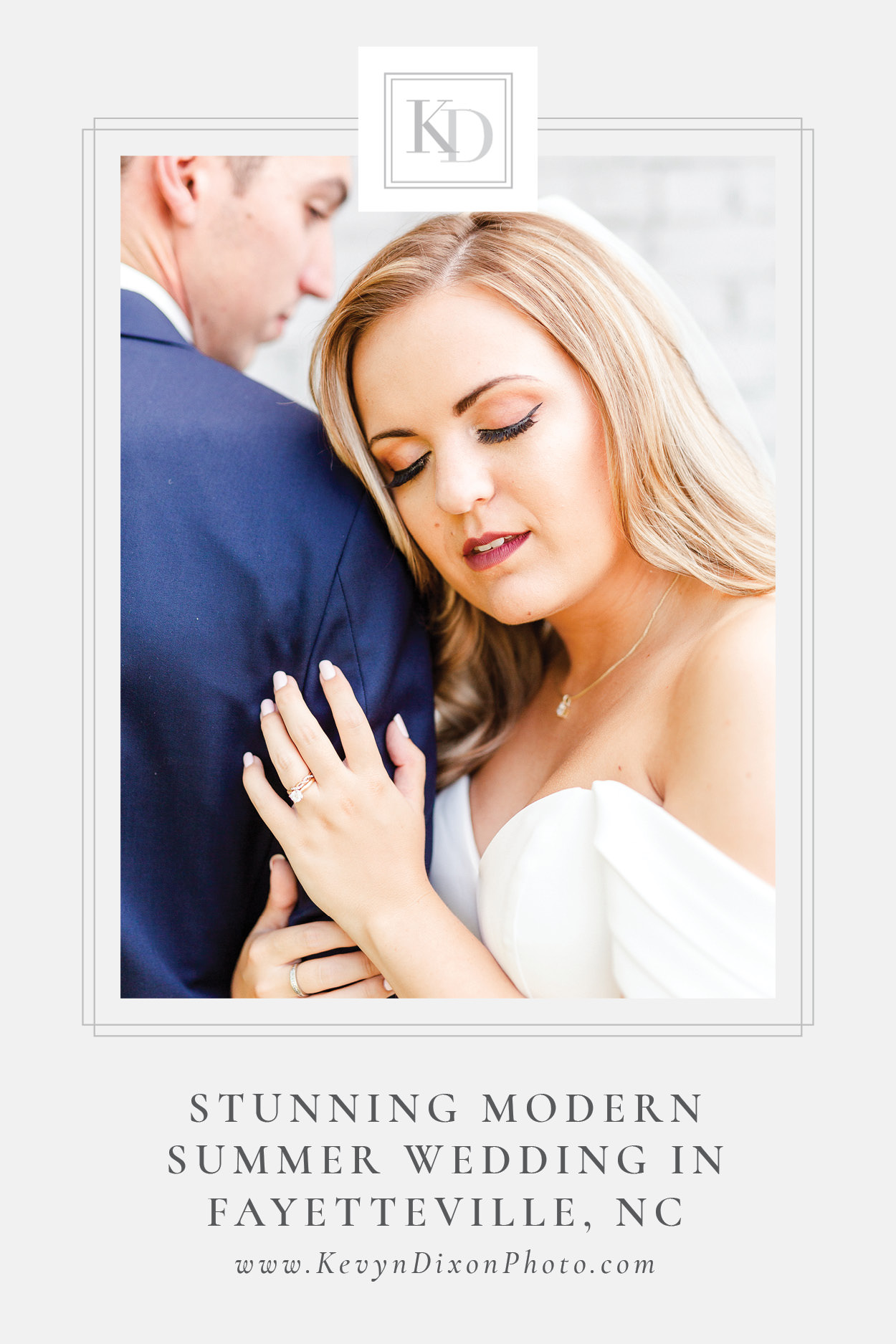 Stunning Modern Summer Wedding in Fayetteville NC Pin Image