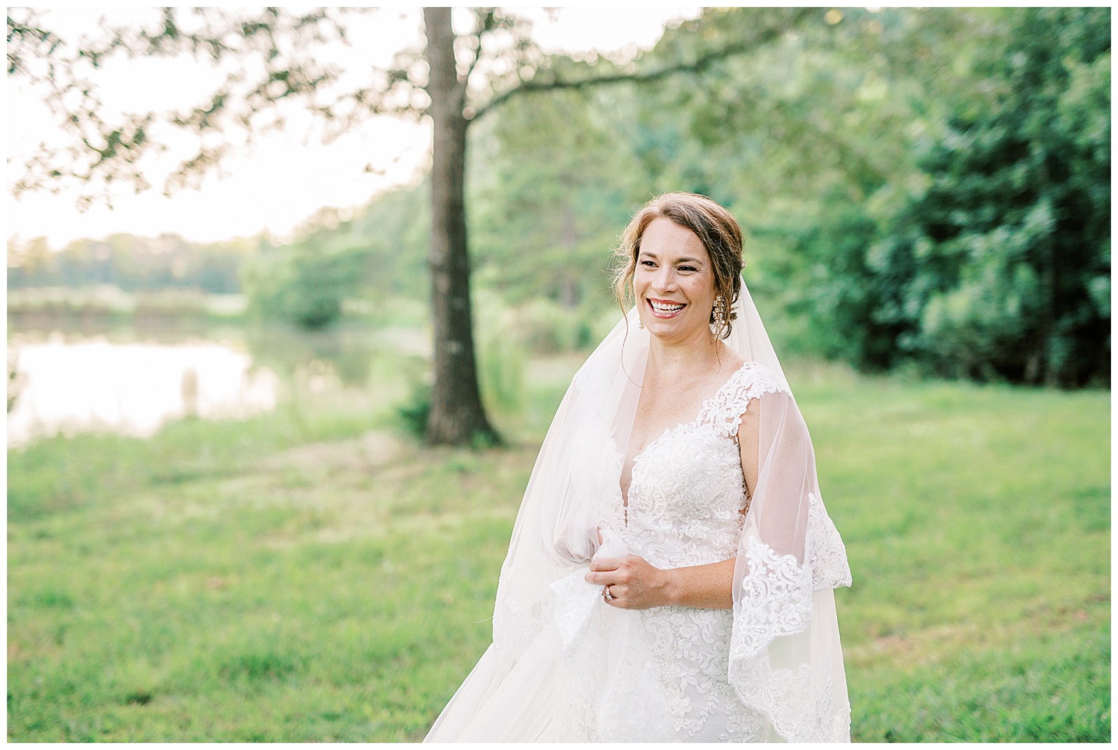updo hair and makeup detail from sunset bridal portraits in woods and field
