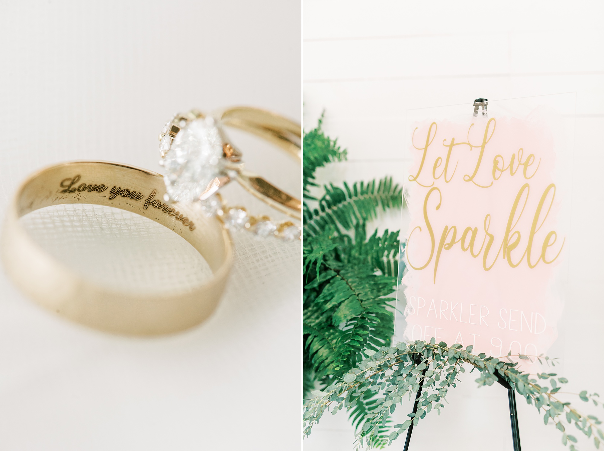 romantic wedding details for summer Belle's Venue wedding