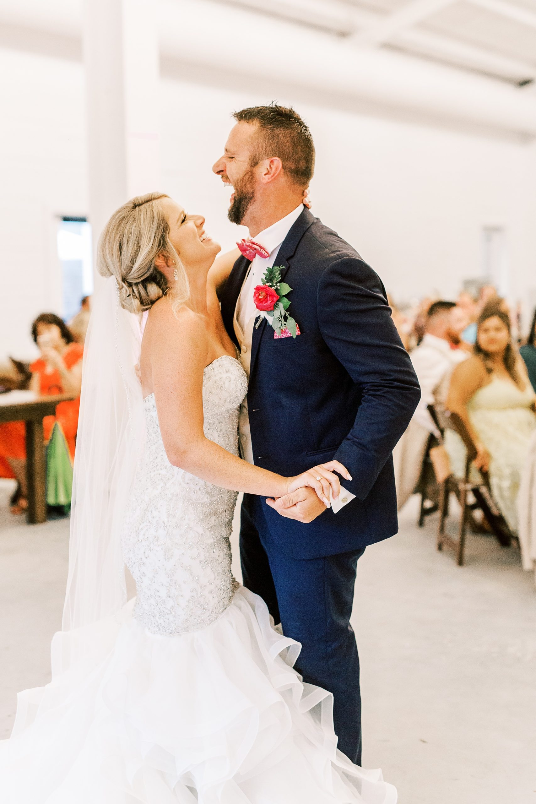 newlyweds dance during wedding reception