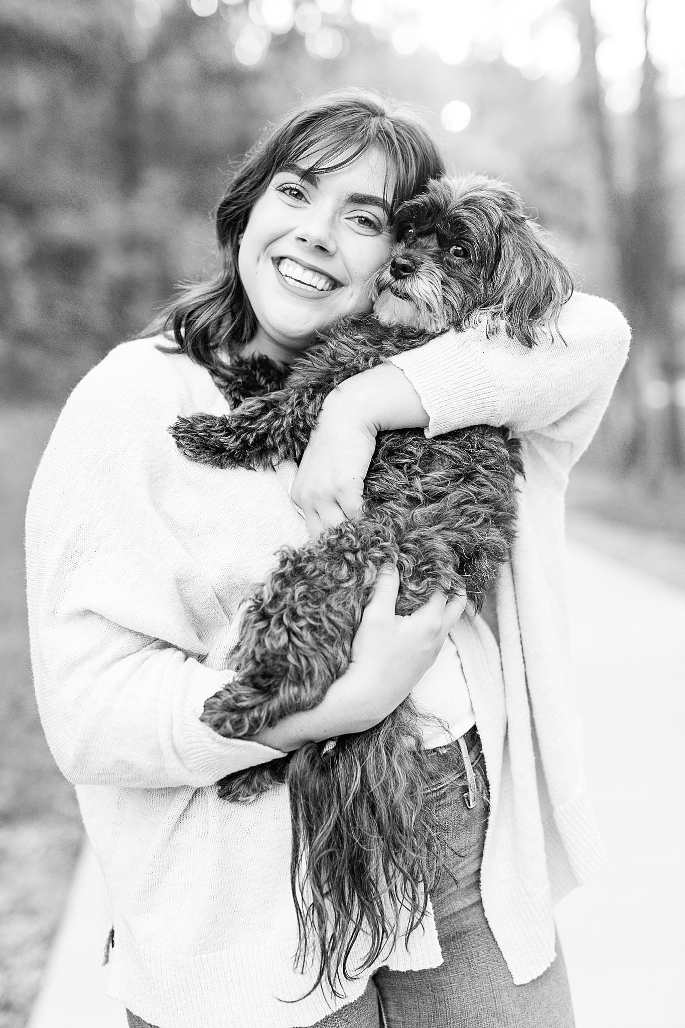 family portraits in Charlotte with dog