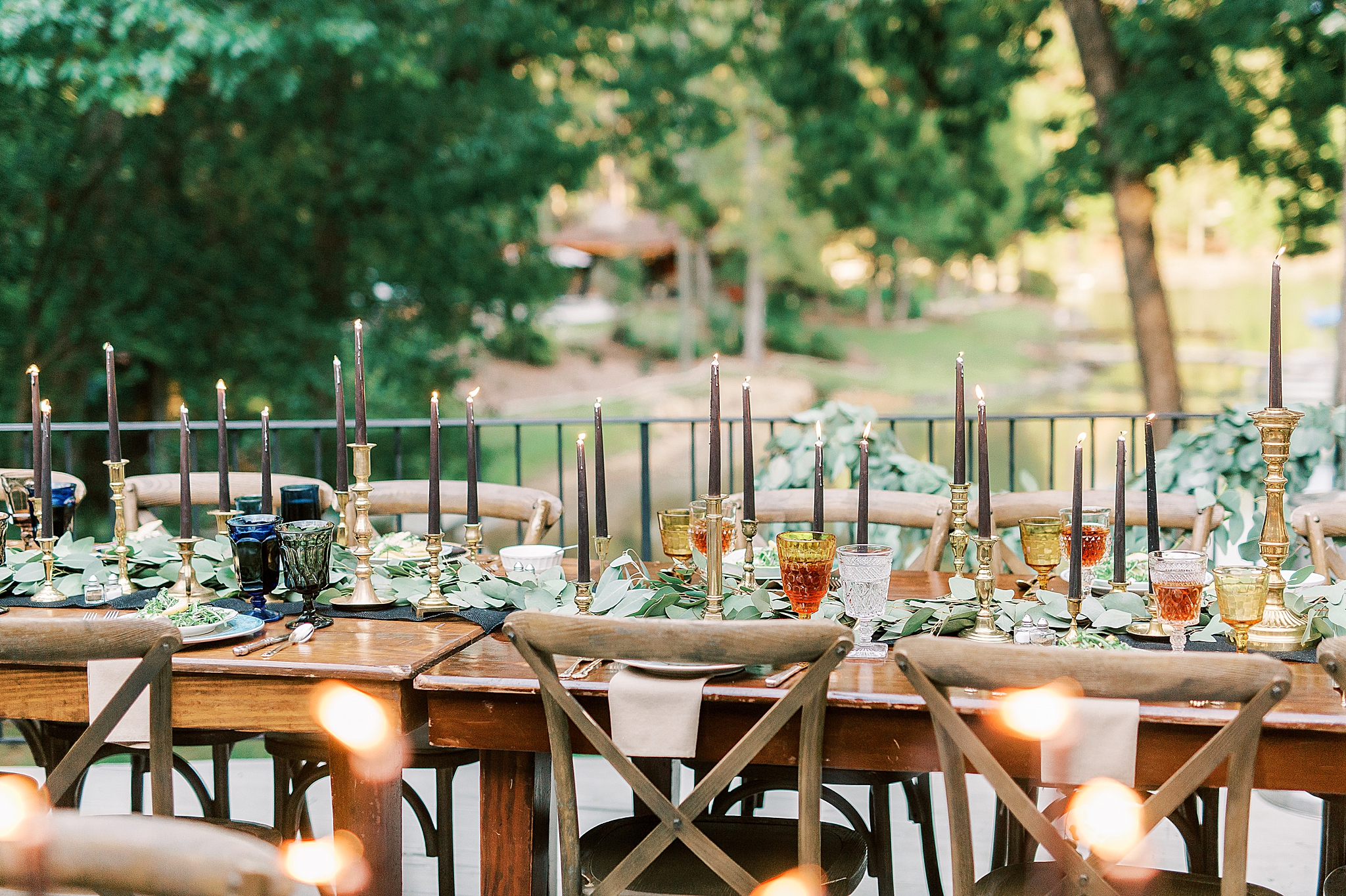 tablescape for Charlotte NC Rehearsal Dinner