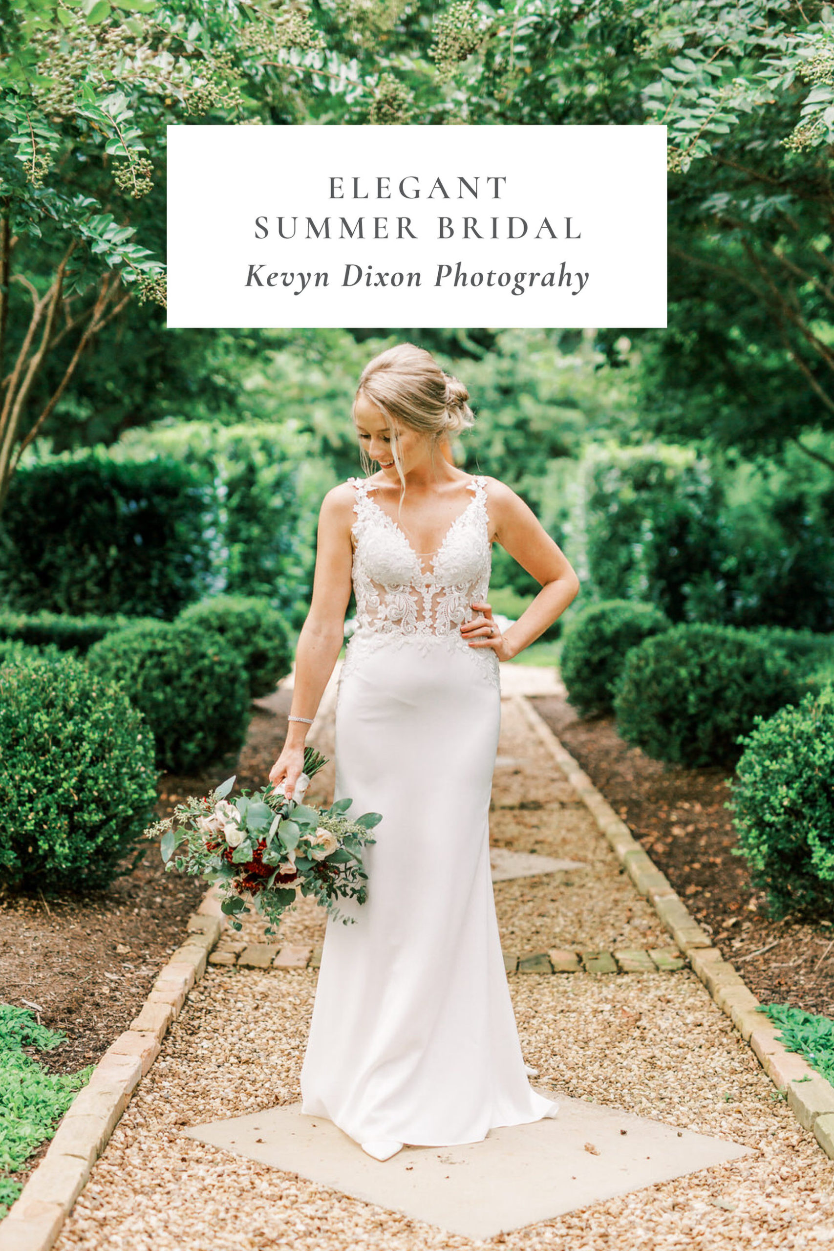 The Andrews Farm bridal portraits with bride holding red and white bouquet