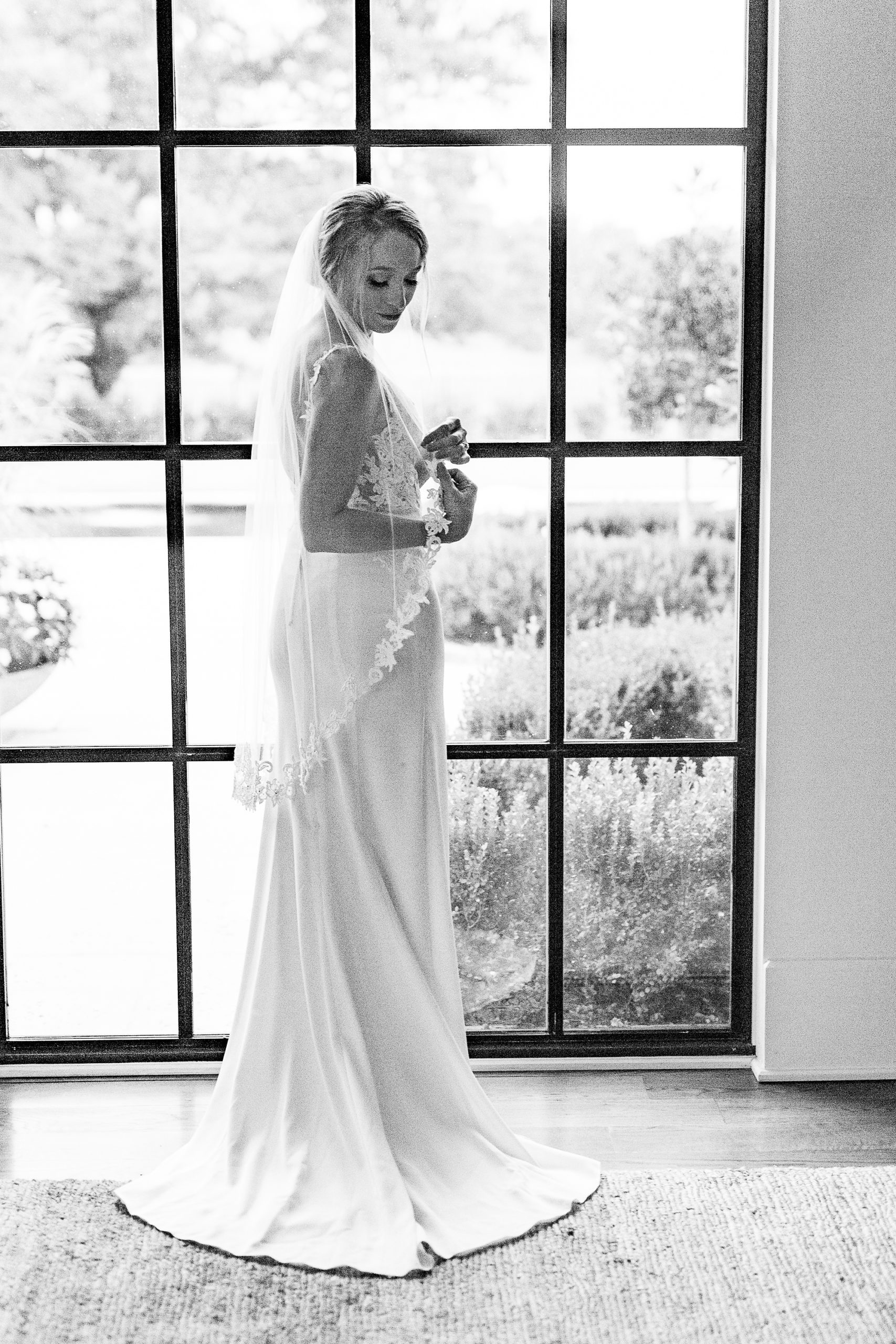 dramatic indoor bridal portraits at The Andrews Farm