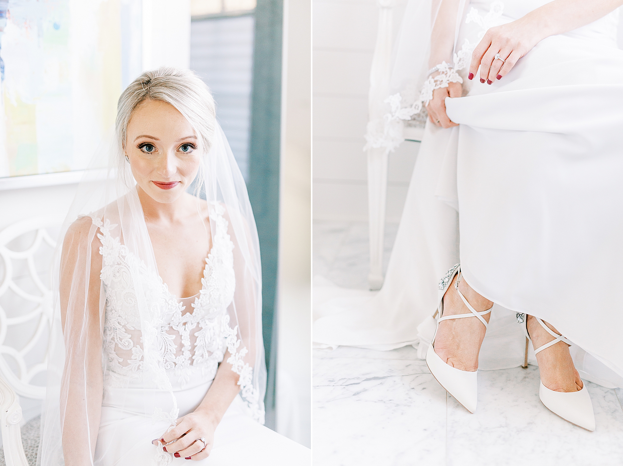 bride prepares in North Carolina