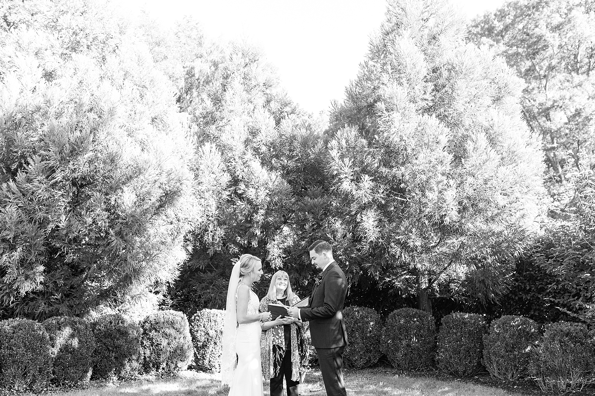 bride and groom exchange vows during elopement