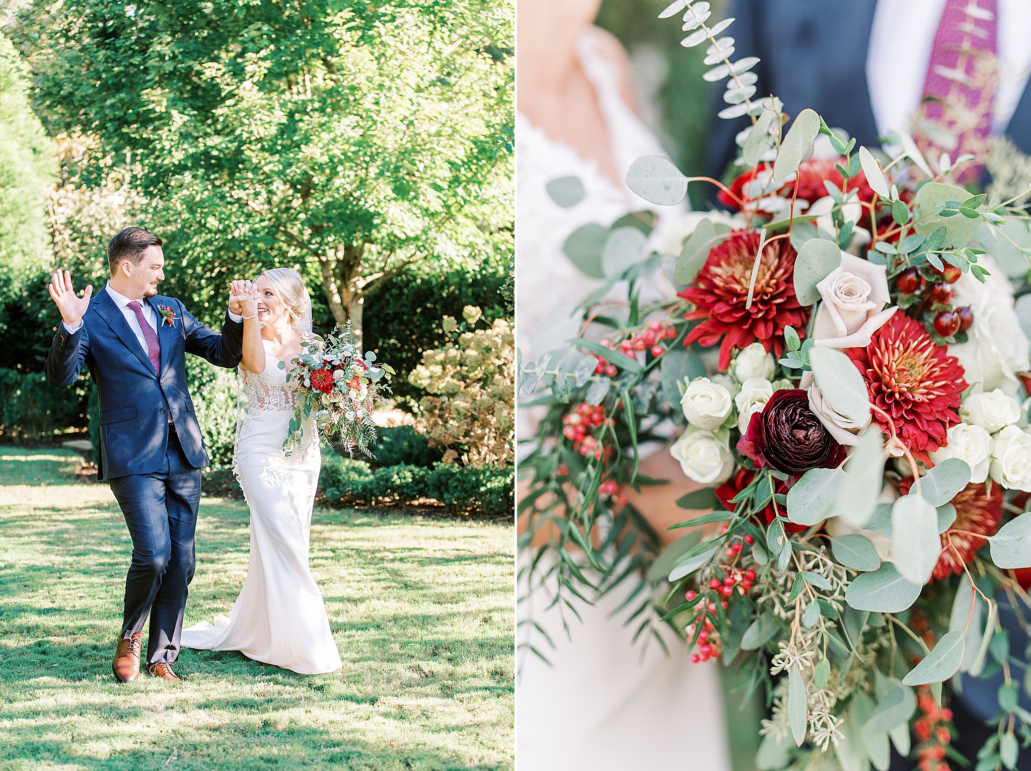 fall wedding portraits at The Andrews Farm in Midland NC