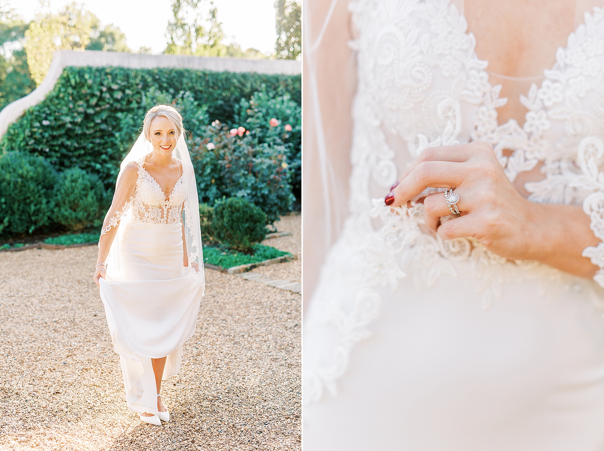 classic bridal look for NC elopement