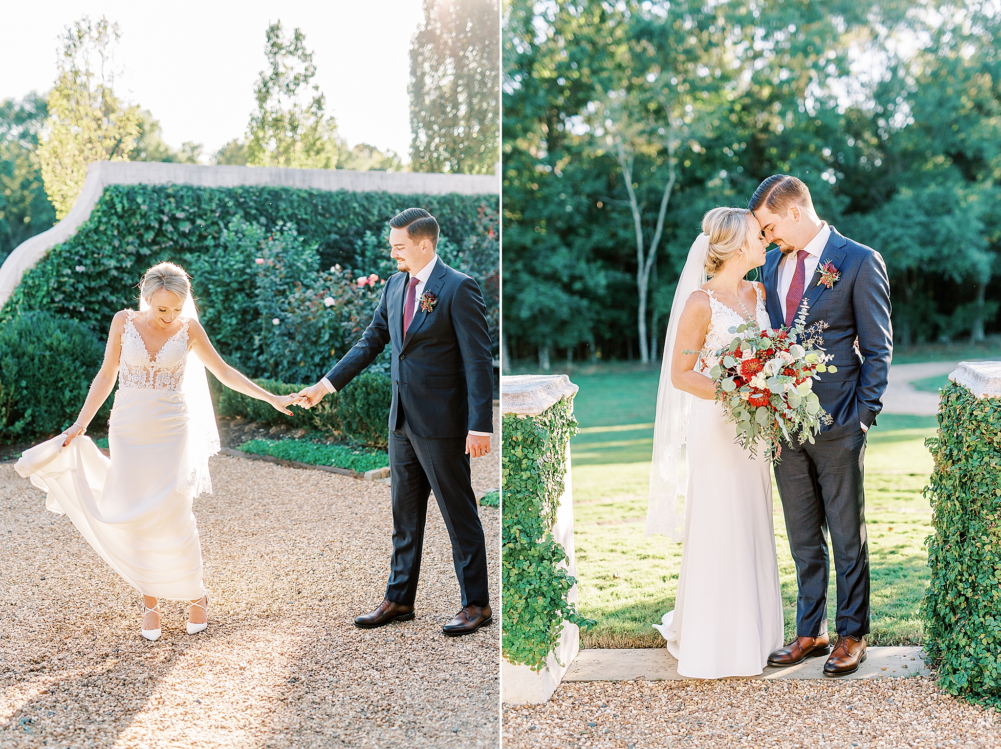 romantic summer wedding portraits at The Andrews Farm