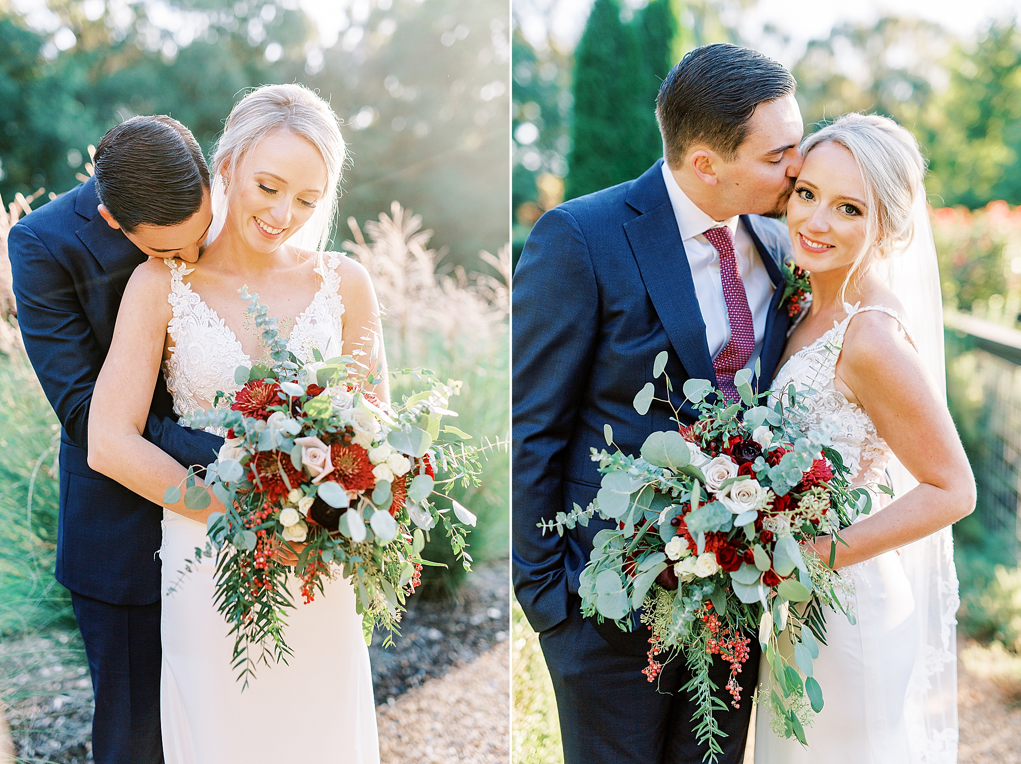 romantic fall wedding portraits at The Andrews Farm