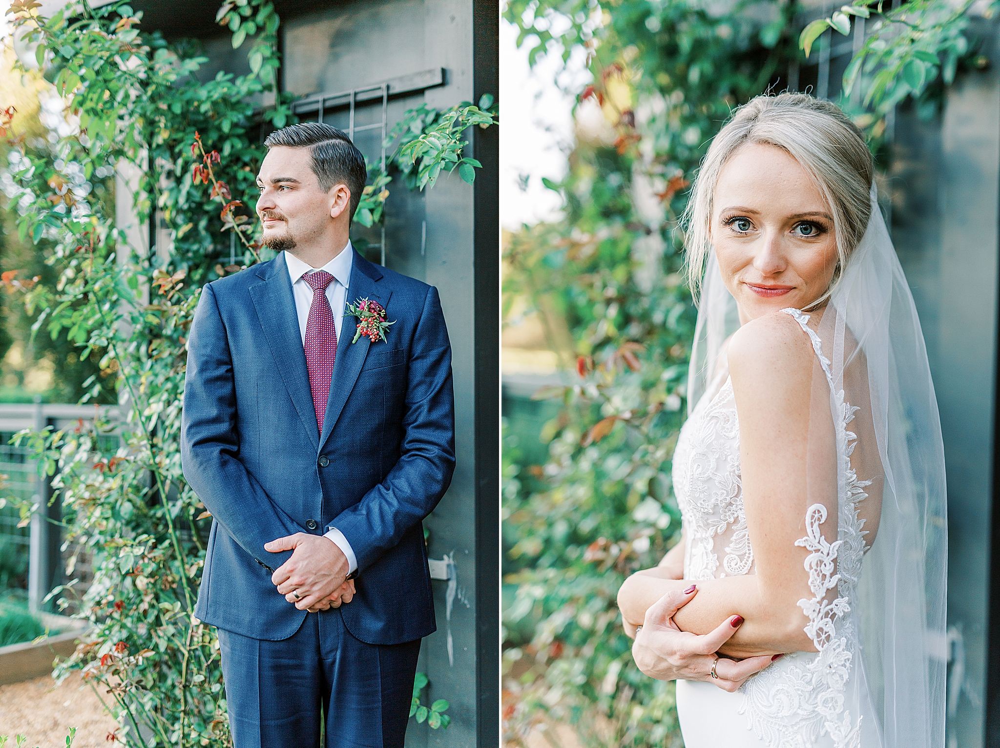 Andrews Farm Elopement portraits of rbdie and groom