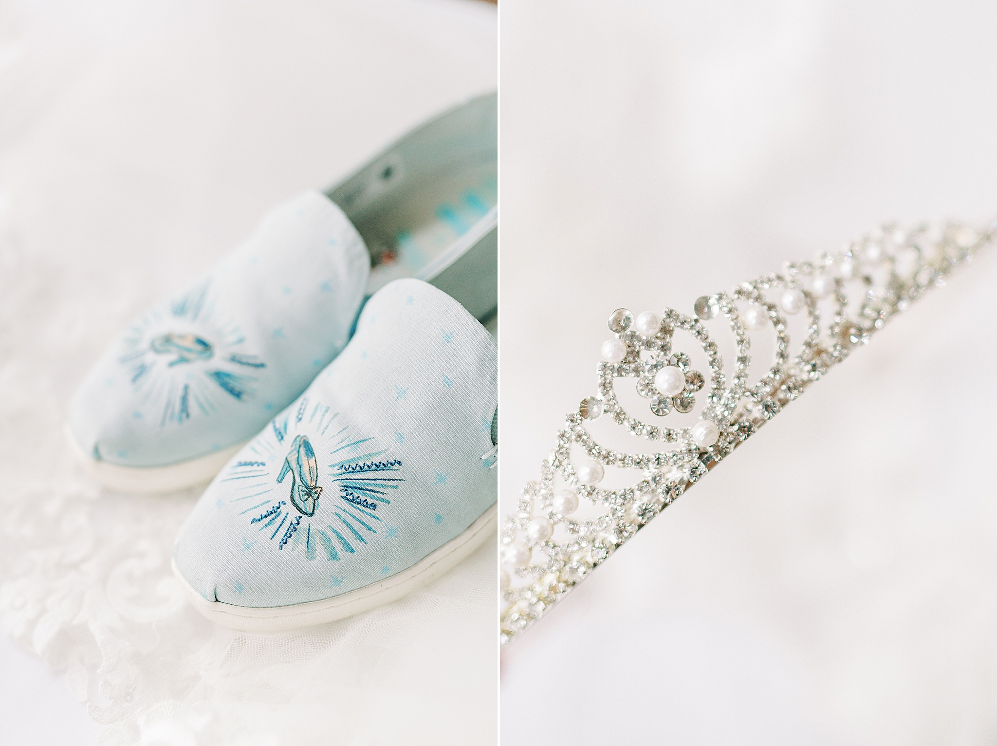 Disney inspired bridal details for The Farm at Brusharbor wedding