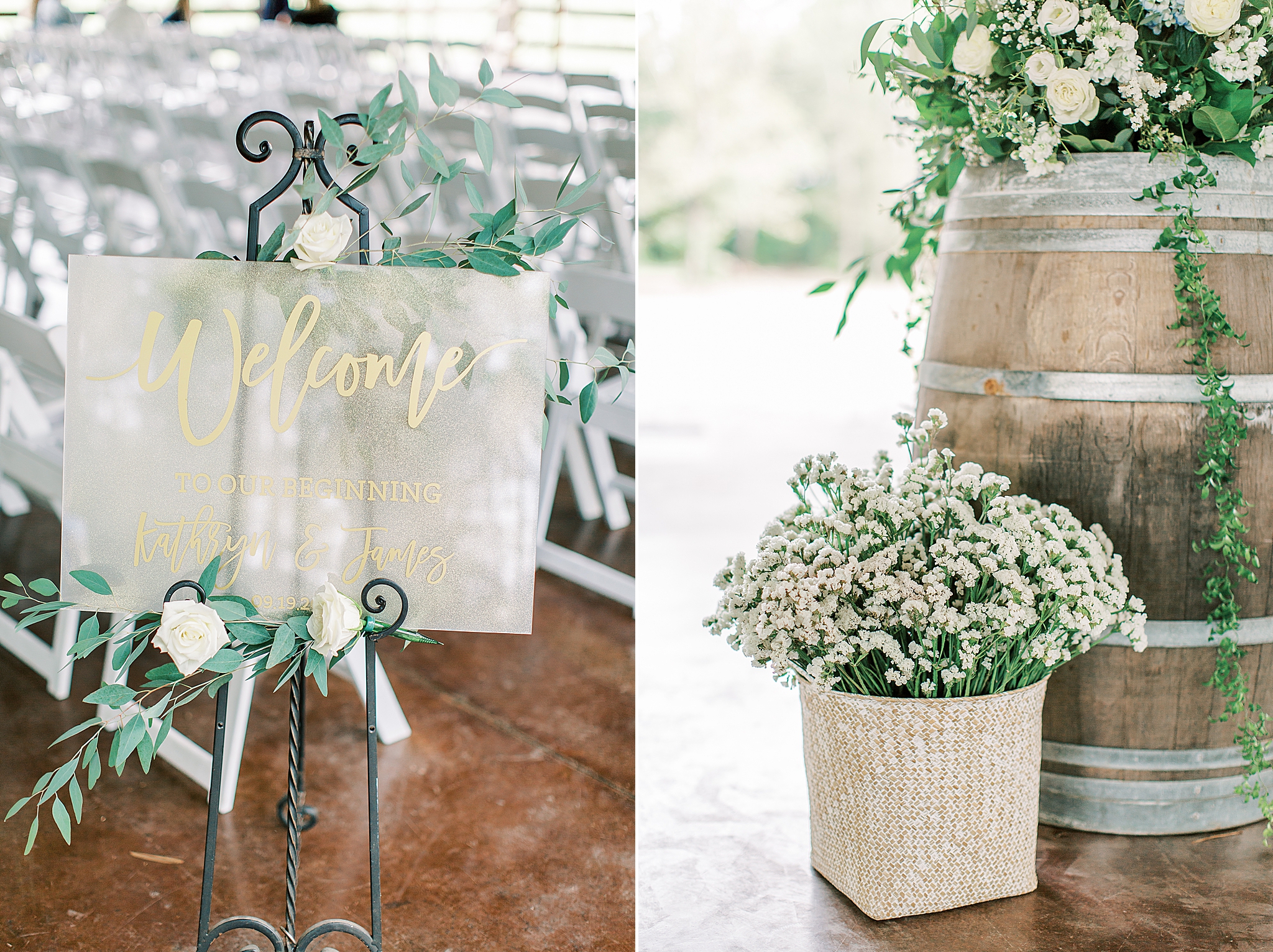 details for The Farm at Brusharbor wedding ceremony