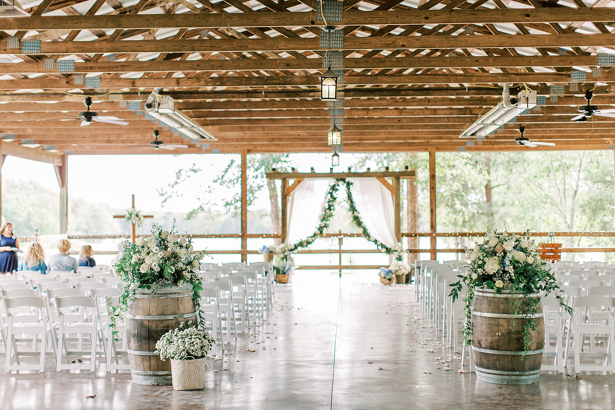 rustic wedding ceremony outdoors