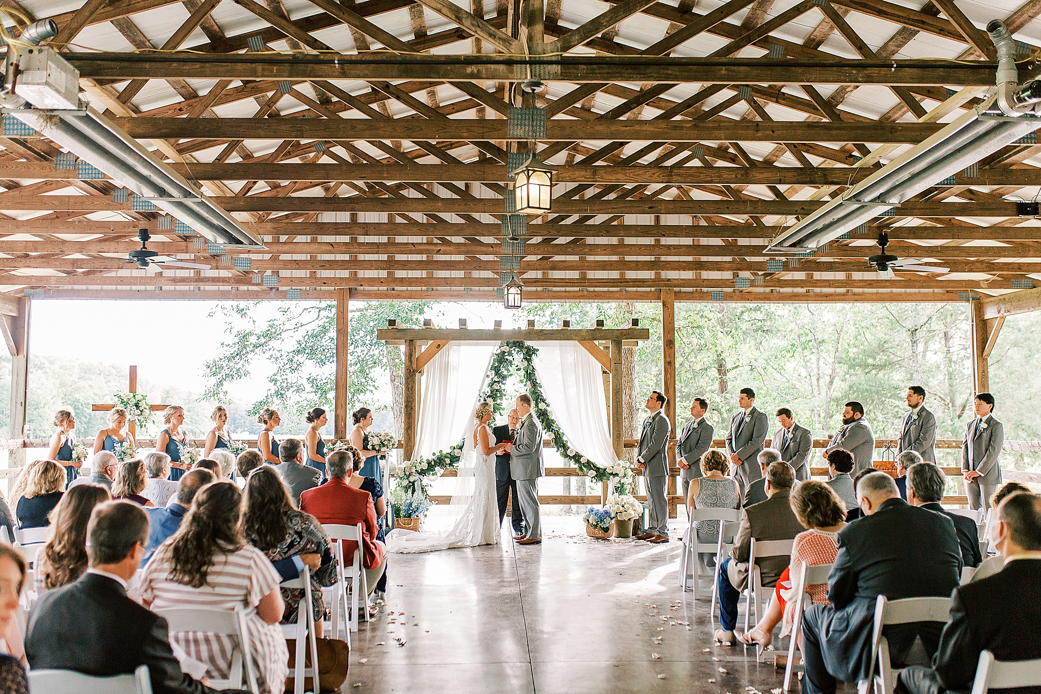 rustic The Farm at Brusharbor wedding ceremony
