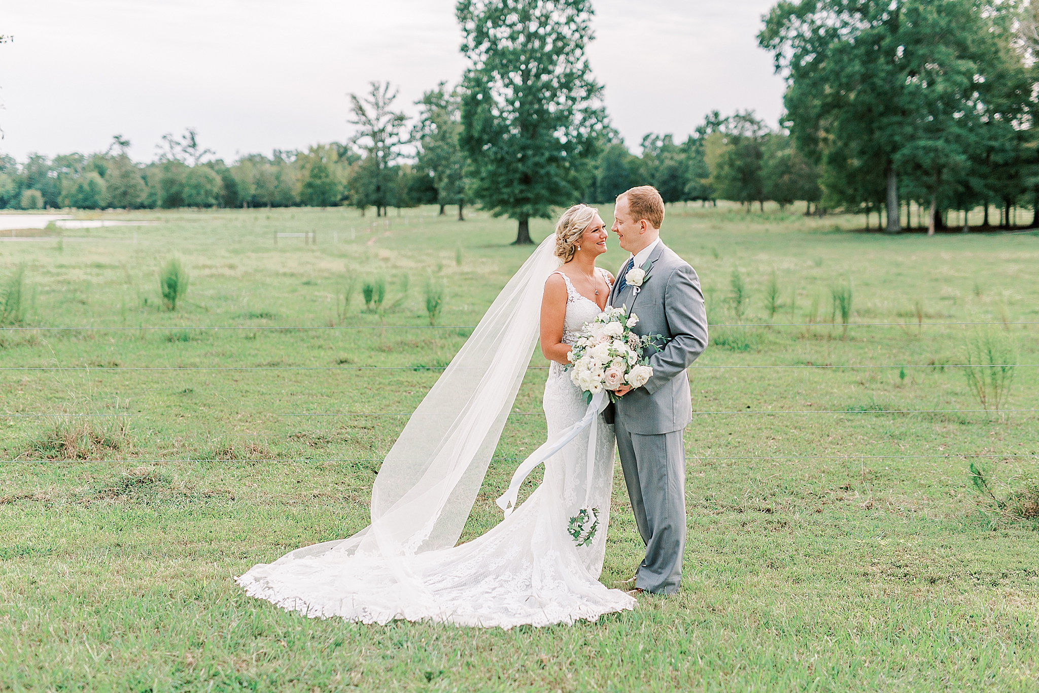 bride and groom kiss at The Farm at Brusharbor