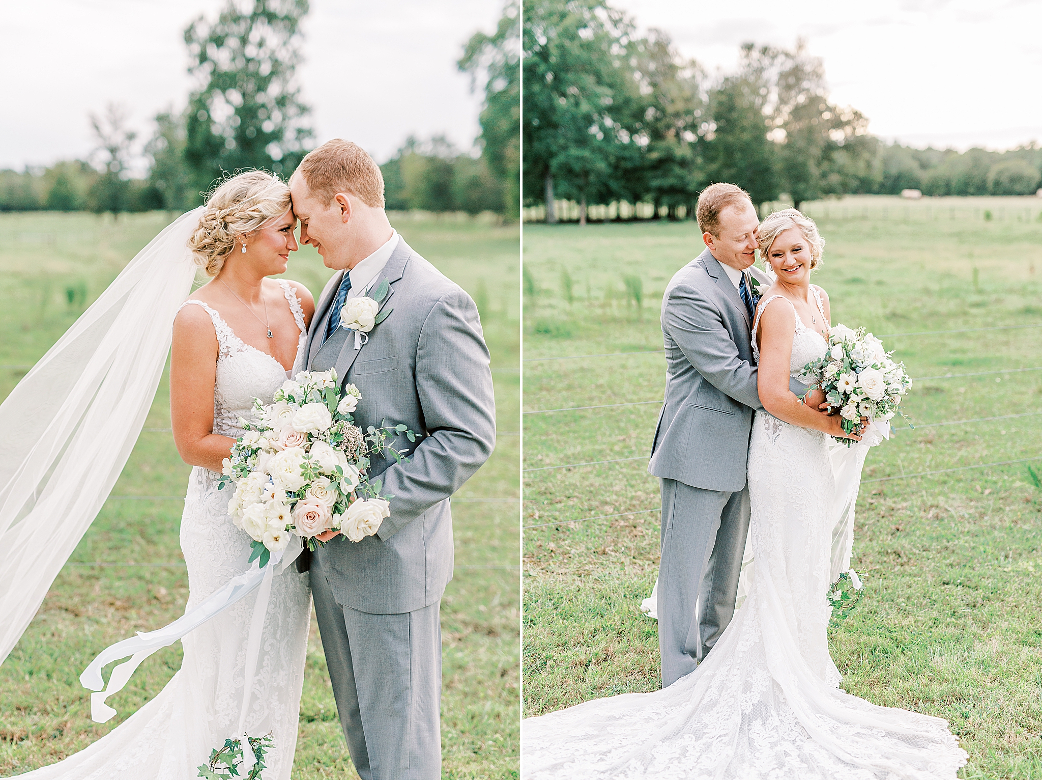 Concord NC wedding portraits of bride and groom