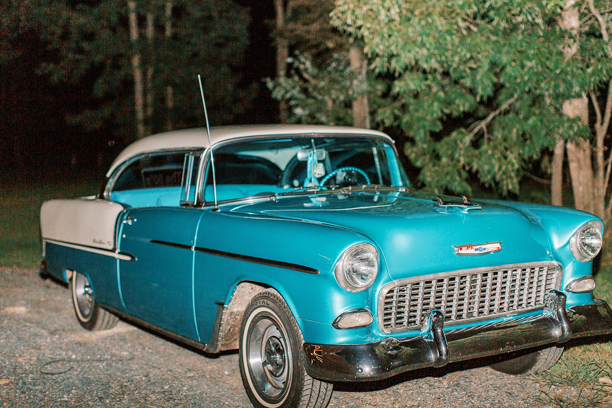 classic '55 Chevy getaway car for North Carolina wedding