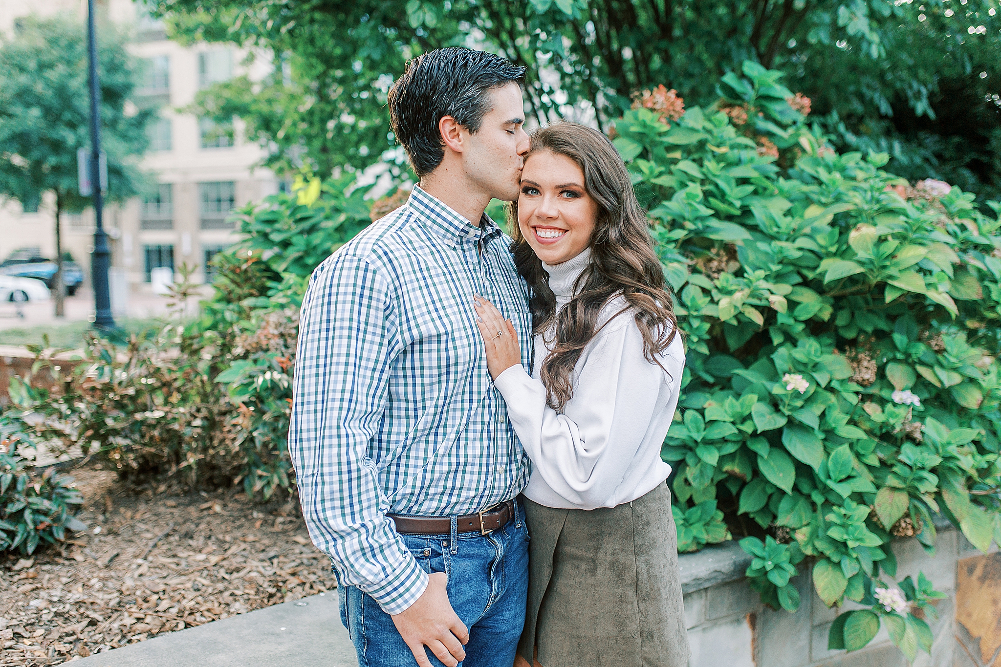 chic Romare Bearden Park Engagement photos
