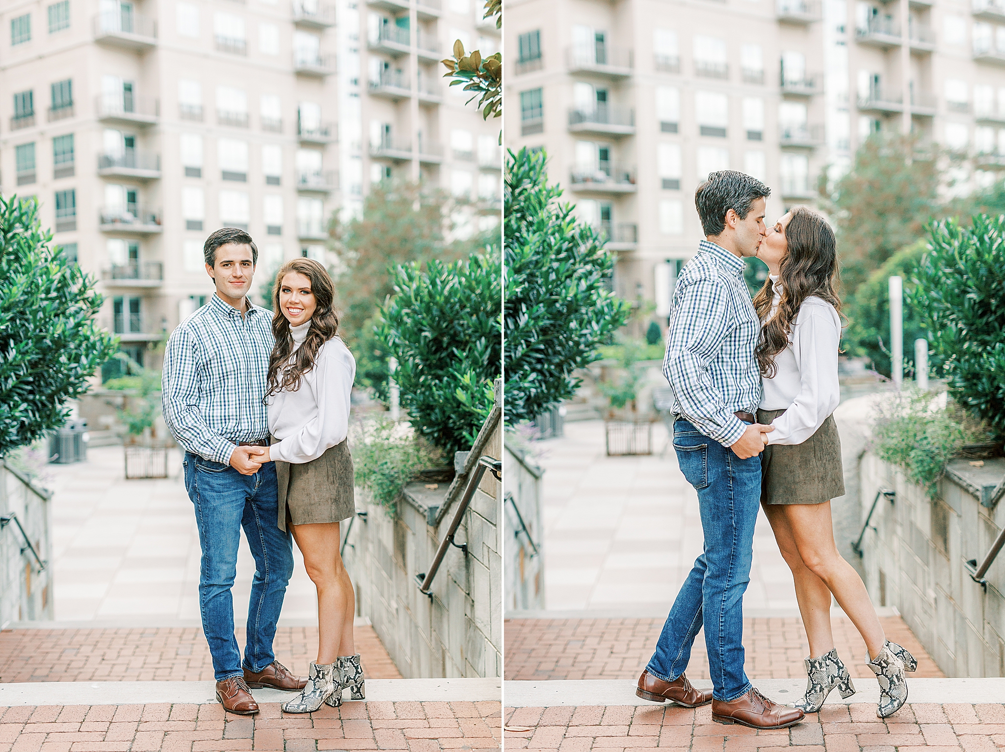 Uptown Charlotte NC engagement photos