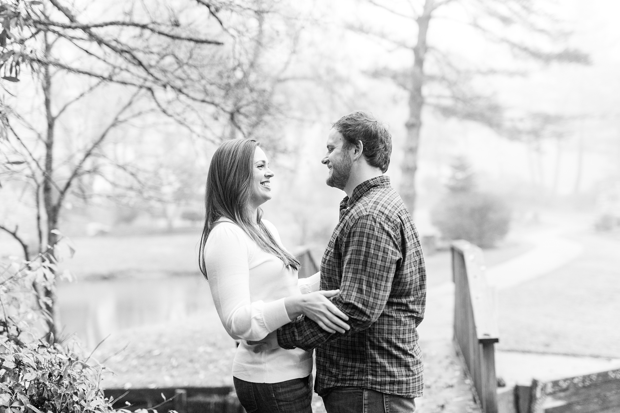 foggy engagement session in North Carolina