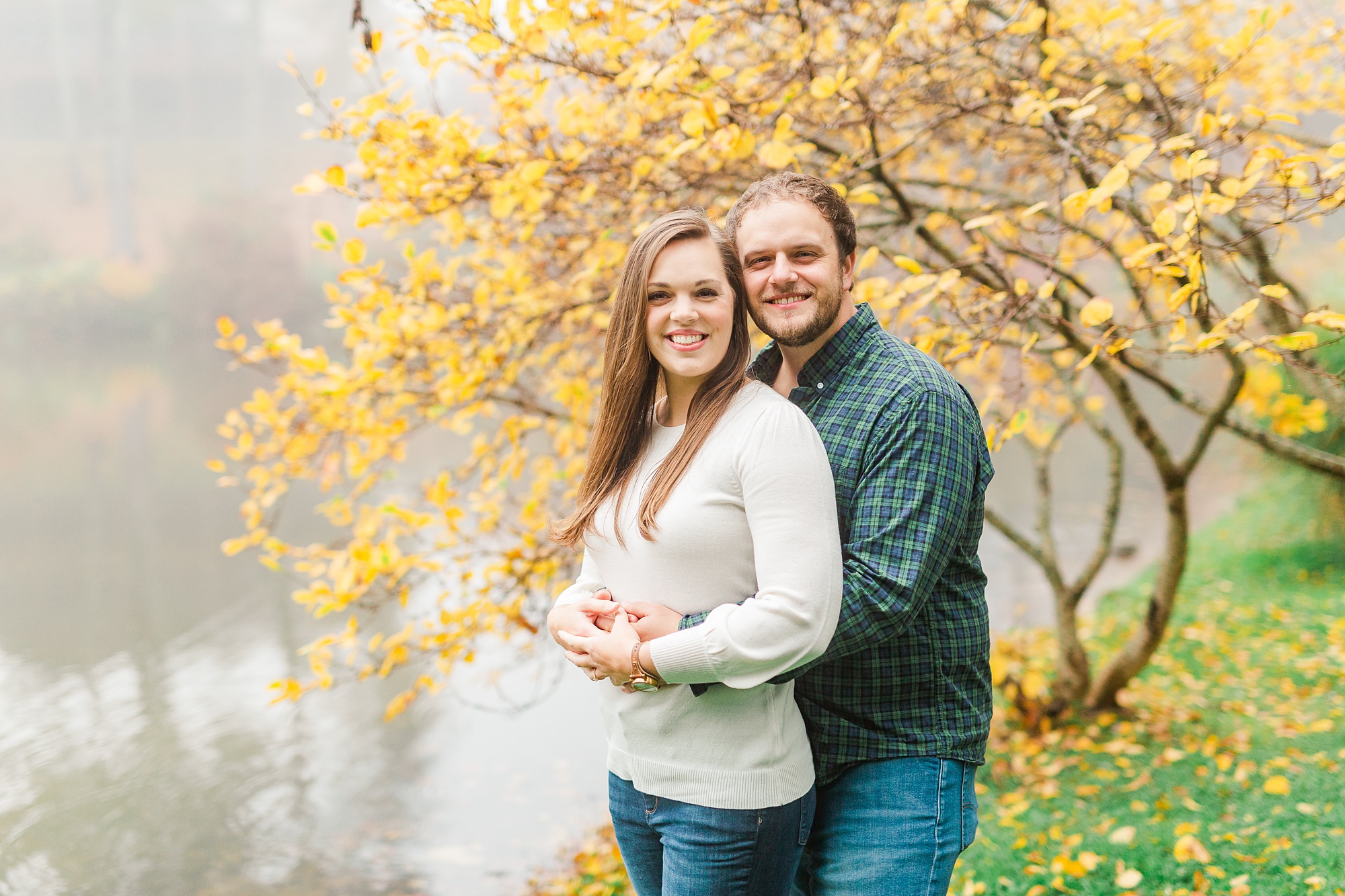 romantic fall wedding portraits in Blowing Rock