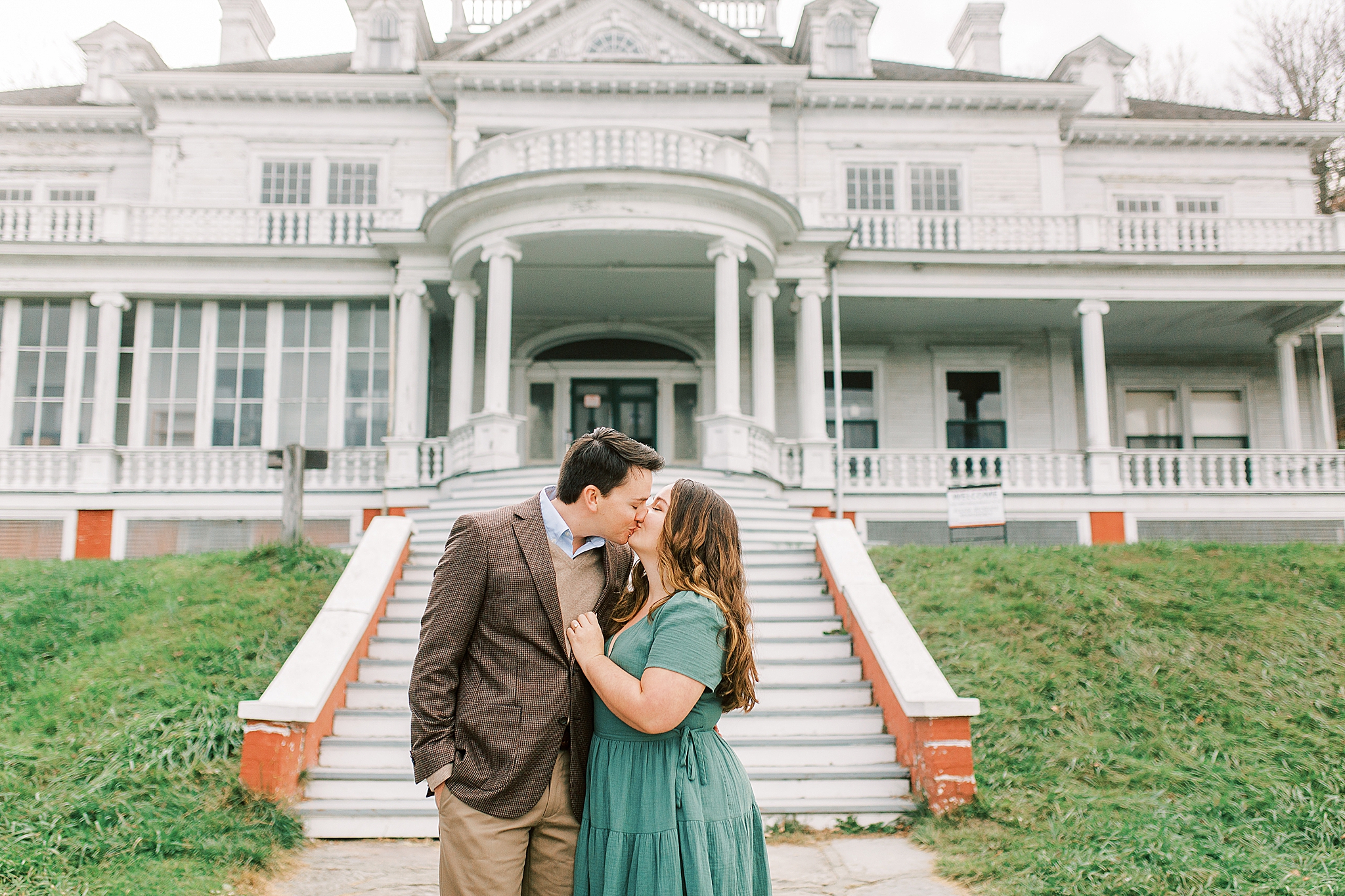 Moses Cone Manor engagement portraits in Boone NC