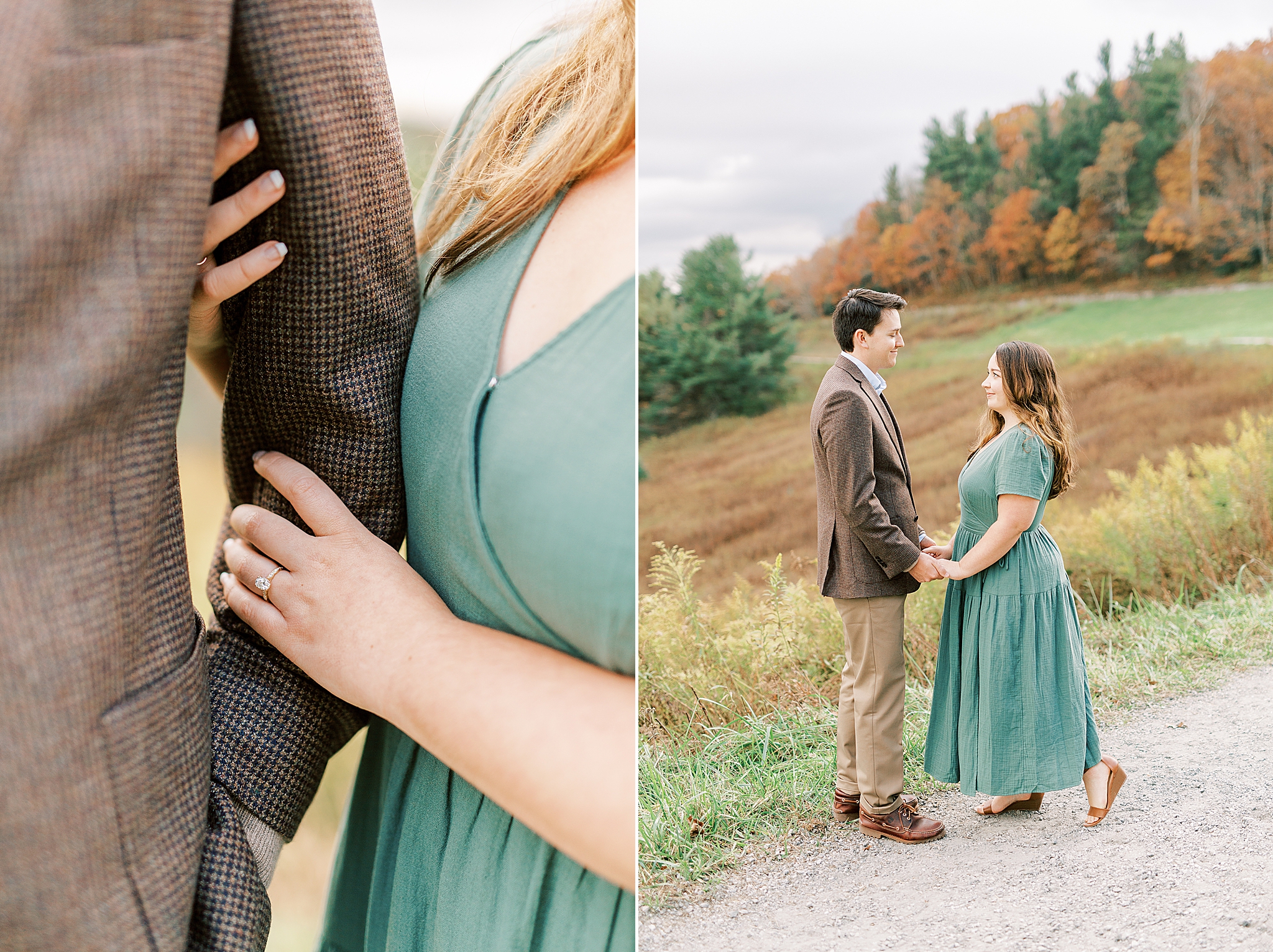 Fall engagement portraits in North Carolina