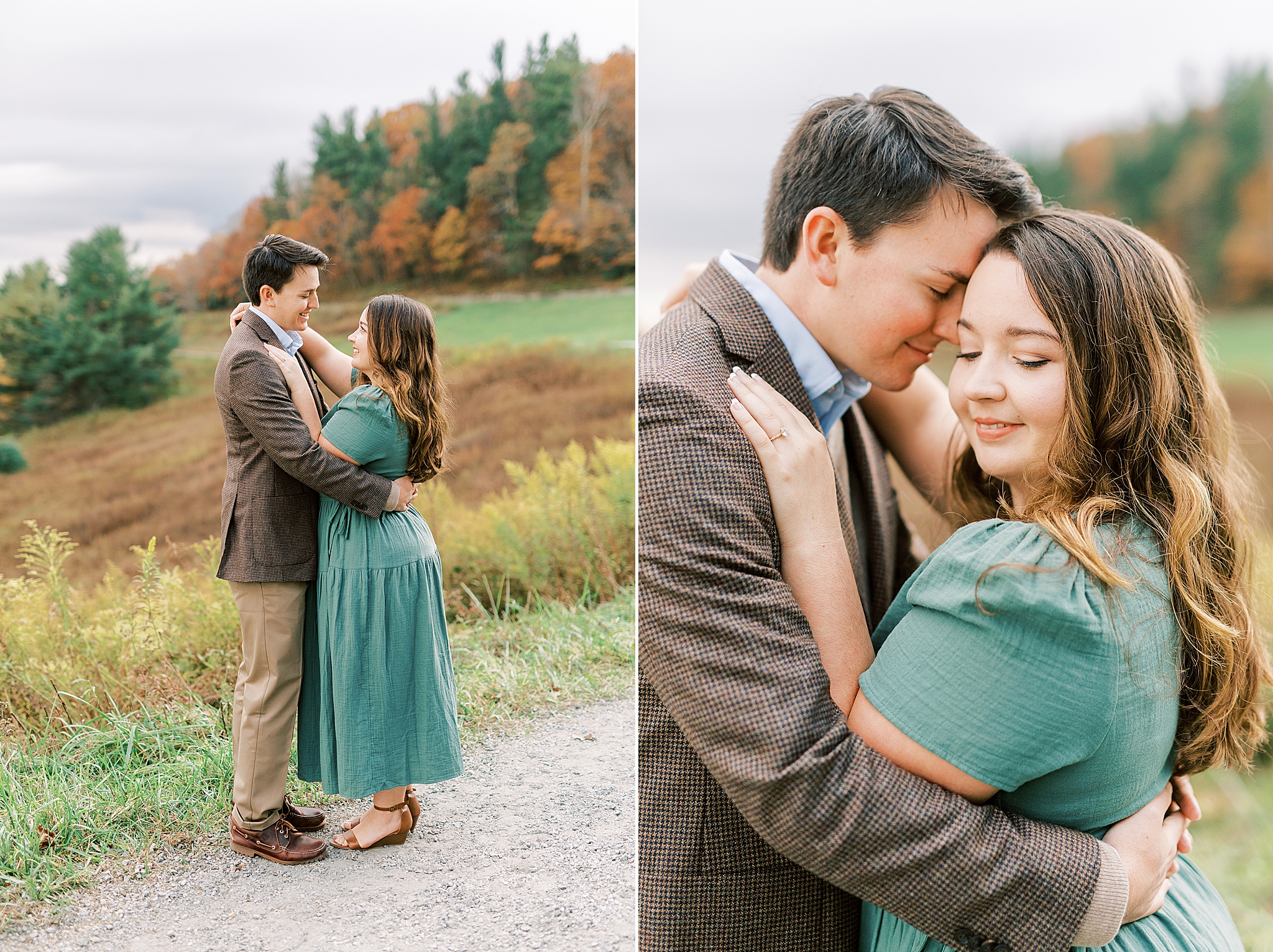 cozy engagement portraits in mountains of Boone NC
