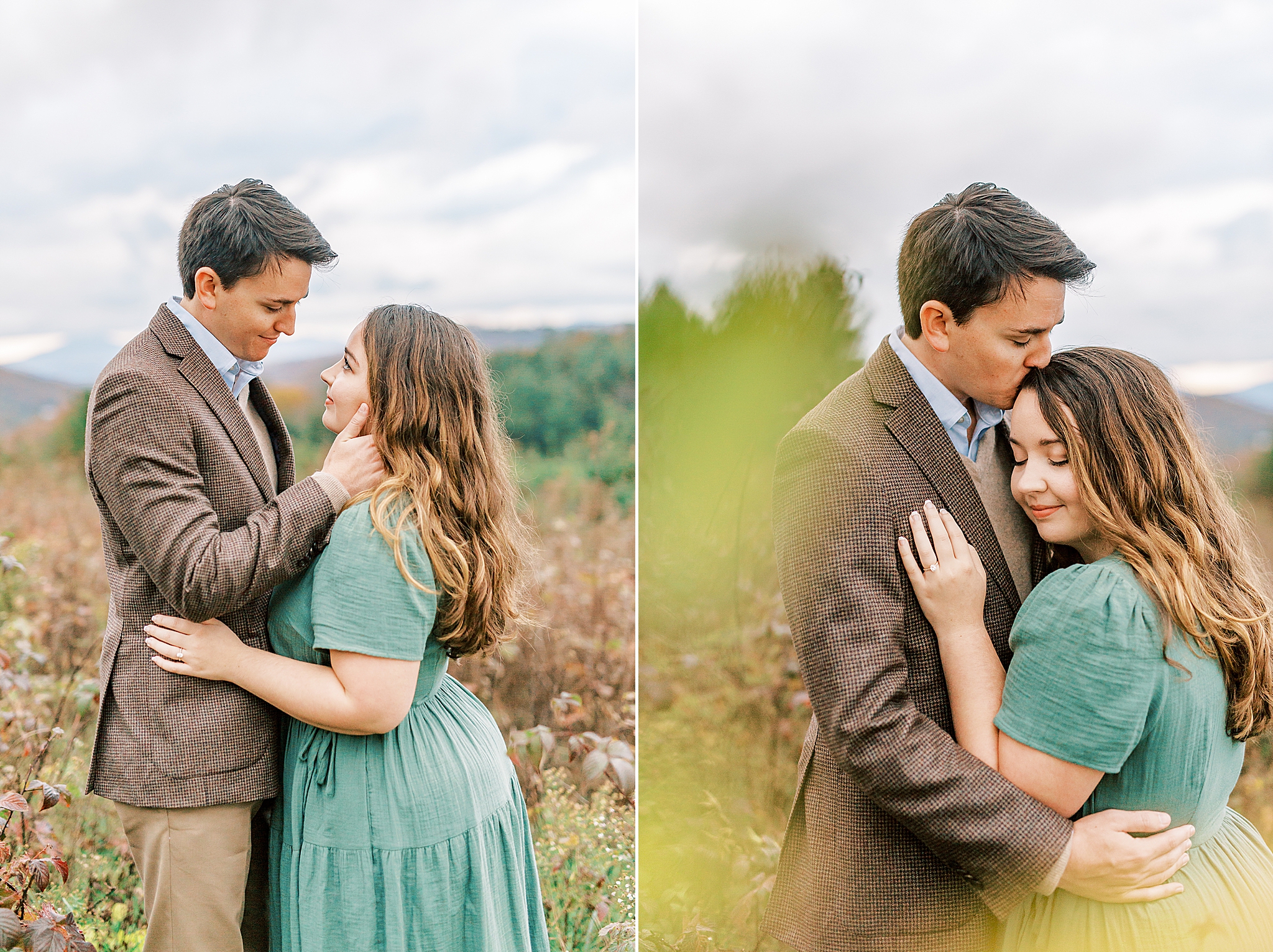bride and groom pose on Thunder Hill Overlook