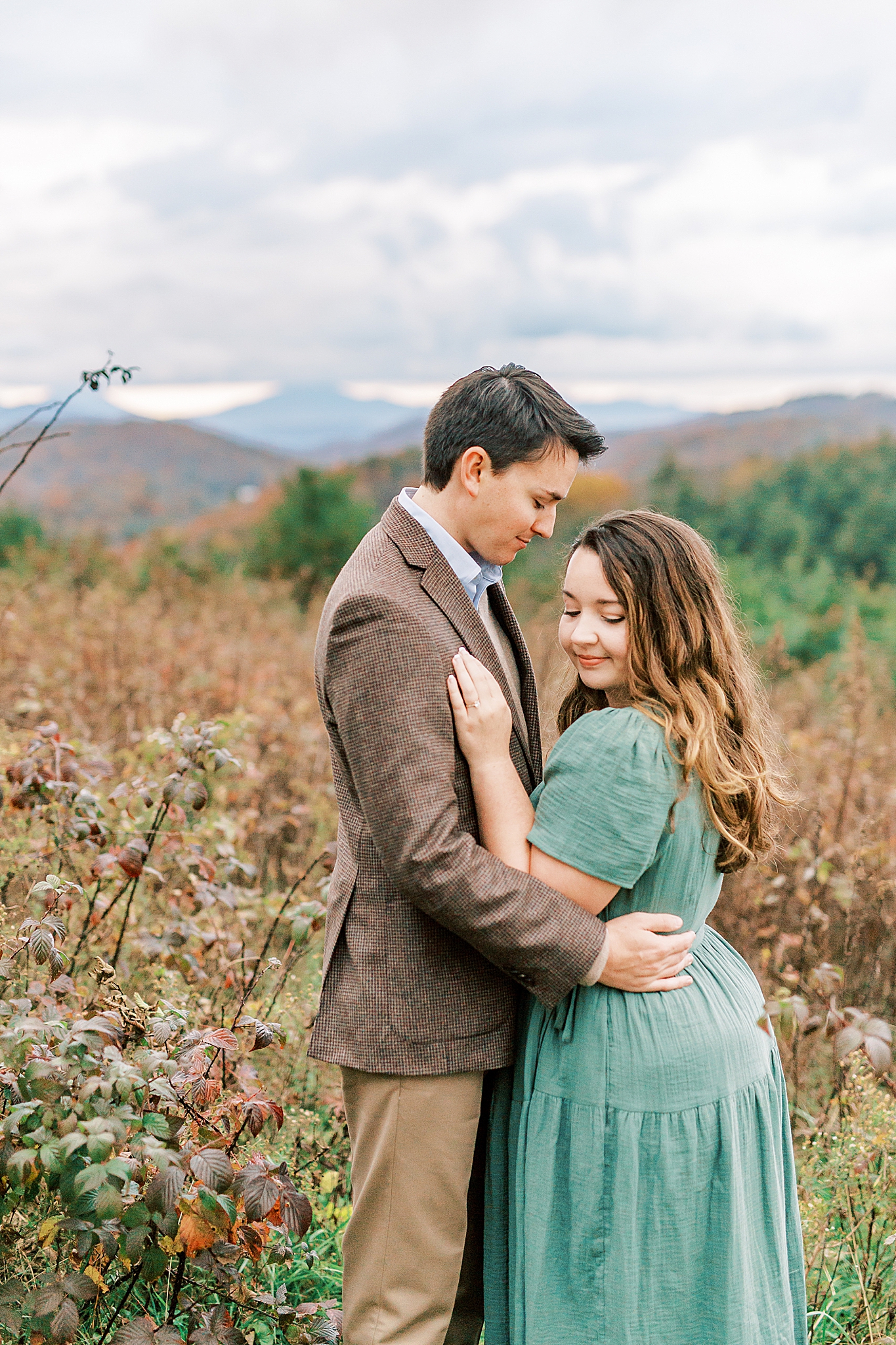 North Carolina mountain engagement portraits