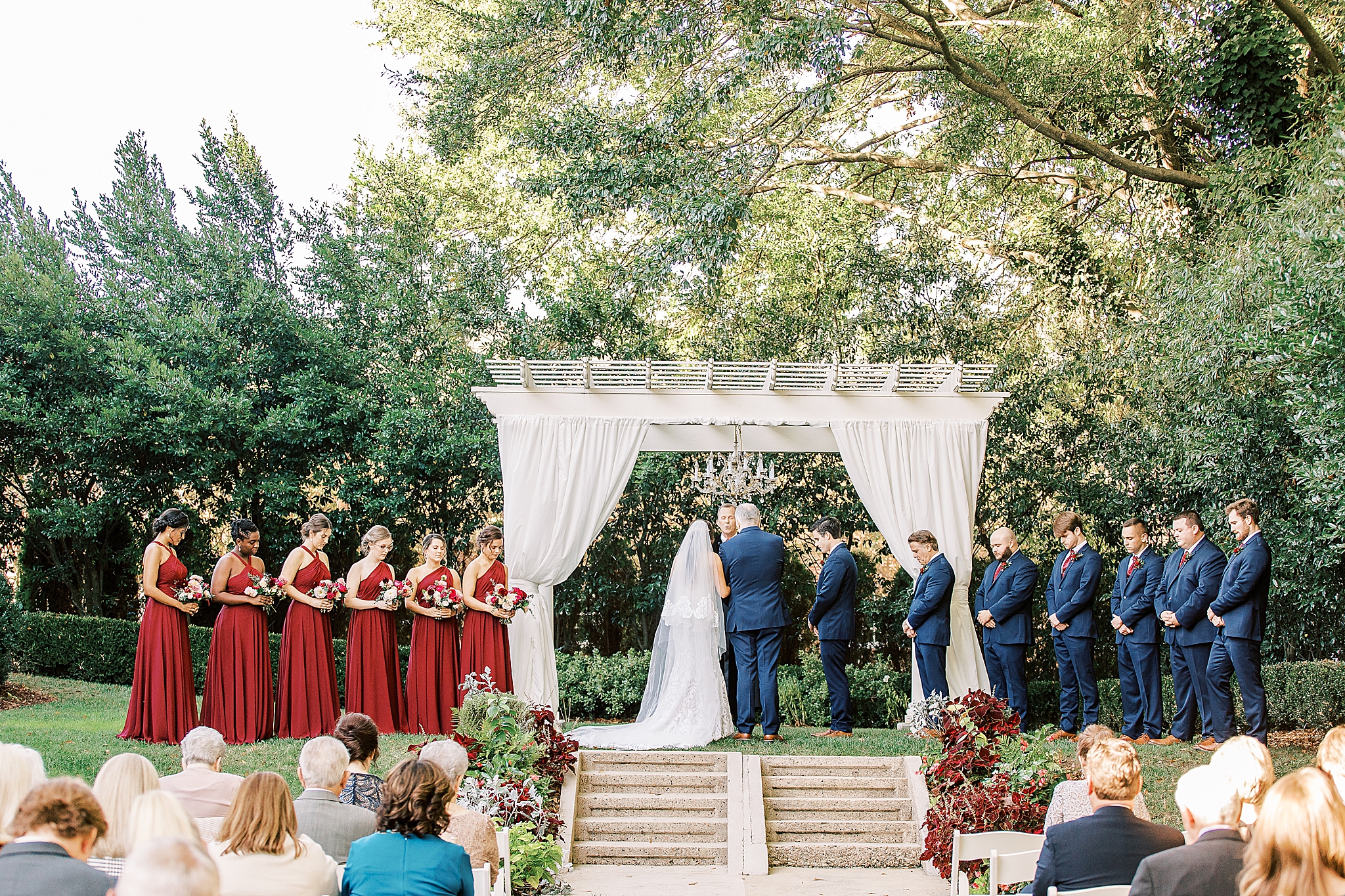 romantic outdoor fall wedding at Separk Mansion