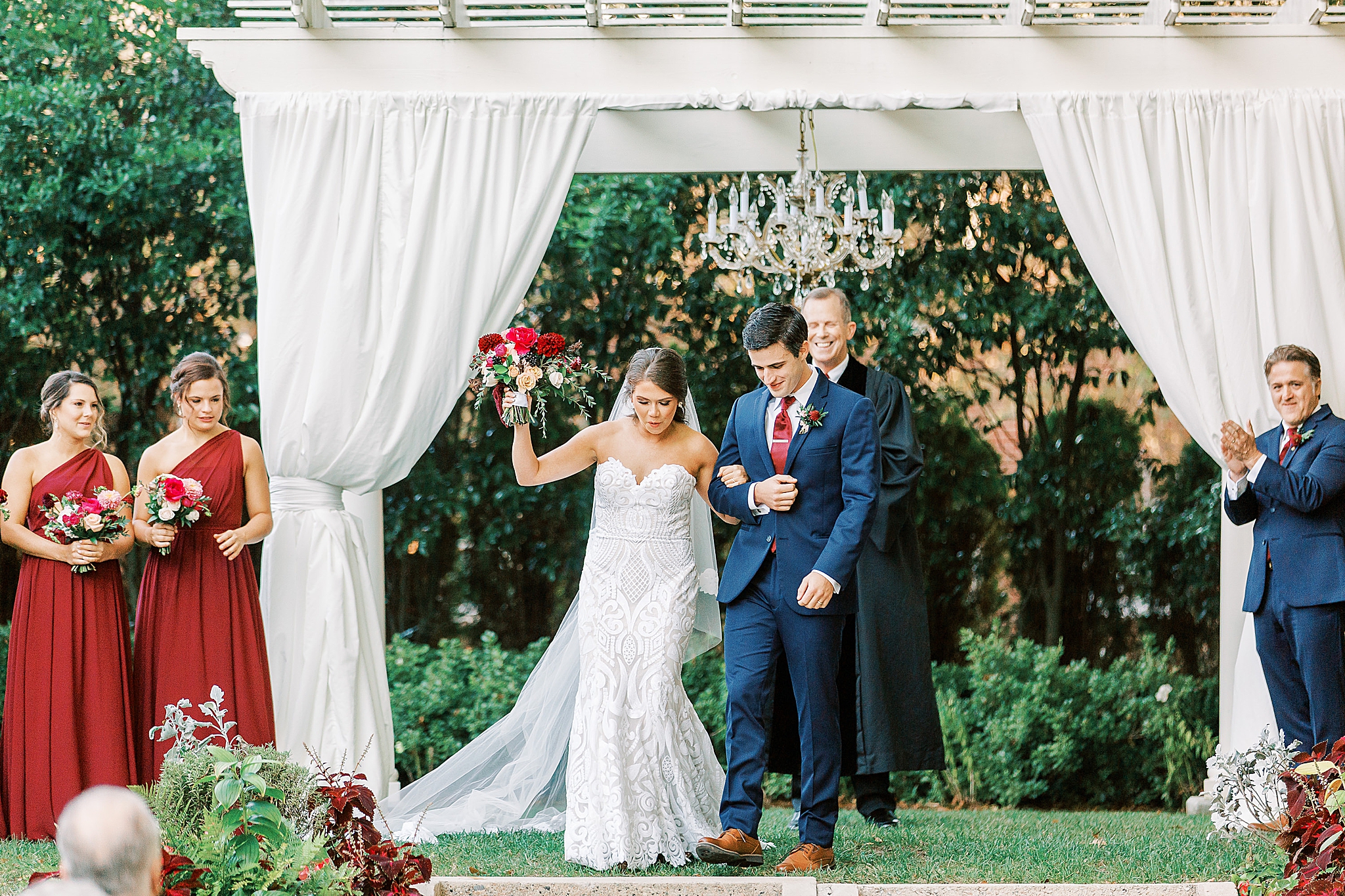 romantic outdoor fall wedding at Separk Mansion