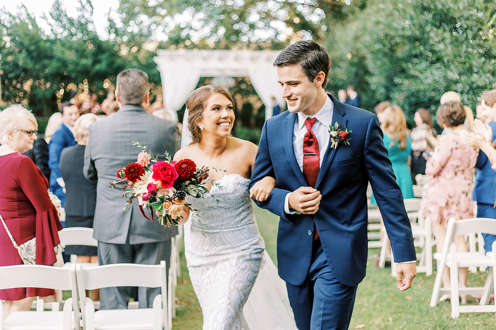romantic outdoor fall wedding at Separk Mansion