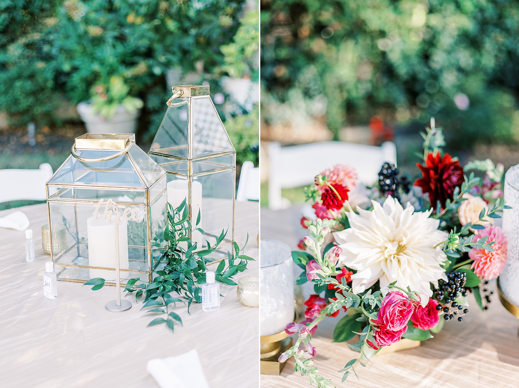 fall wedding reception centerpieces for garden celebration