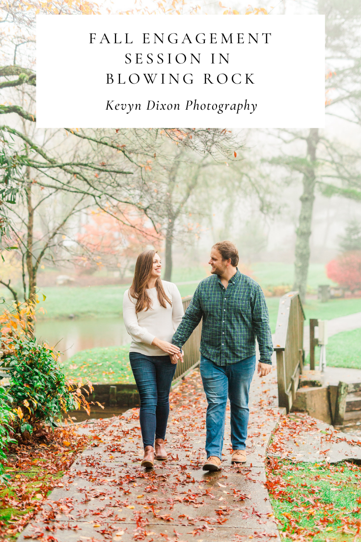 romantic fall engagement session in Blowing Rock