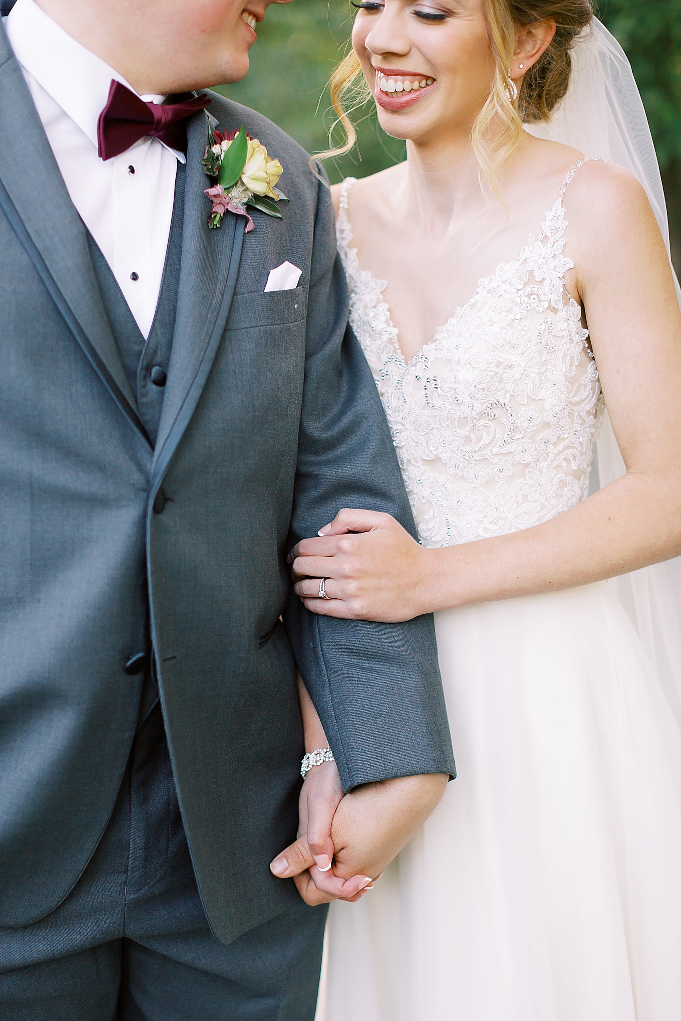 portraits of bride and groom at Ritchie Hill in Concord NC