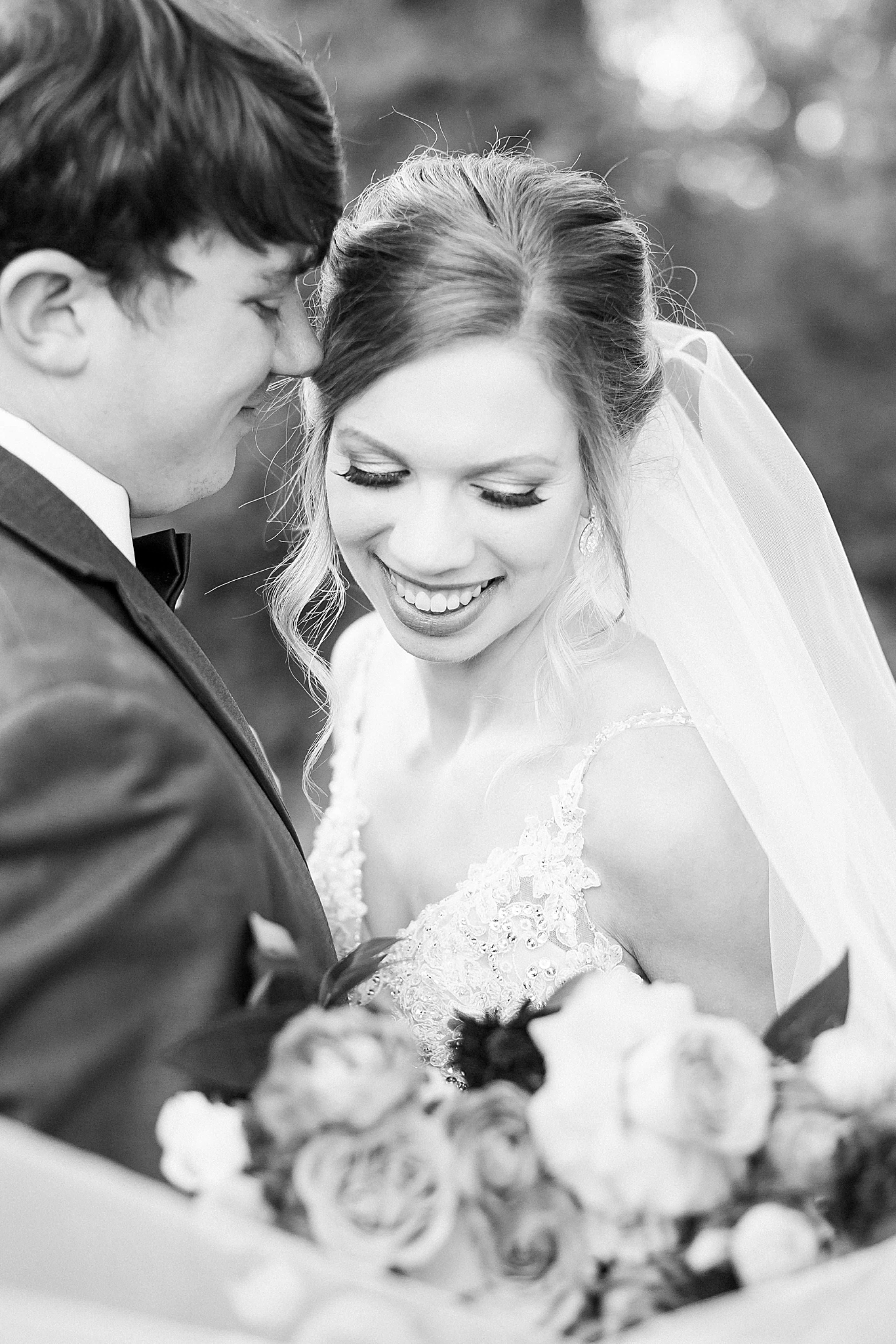 portraits of bride and groom at Ritchie Hill in Concord NC
