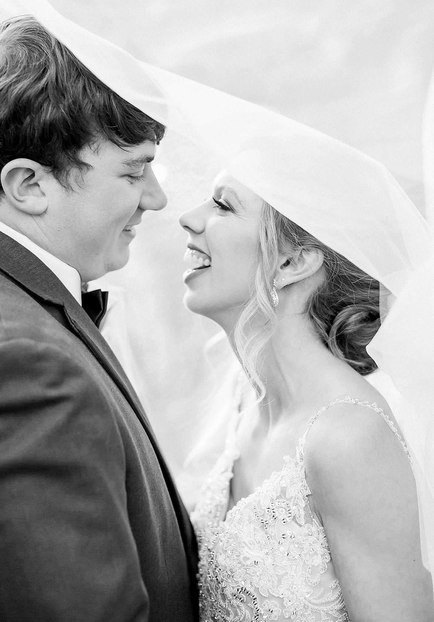 portraits of bride and groom at Ritchie Hill in Concord NC