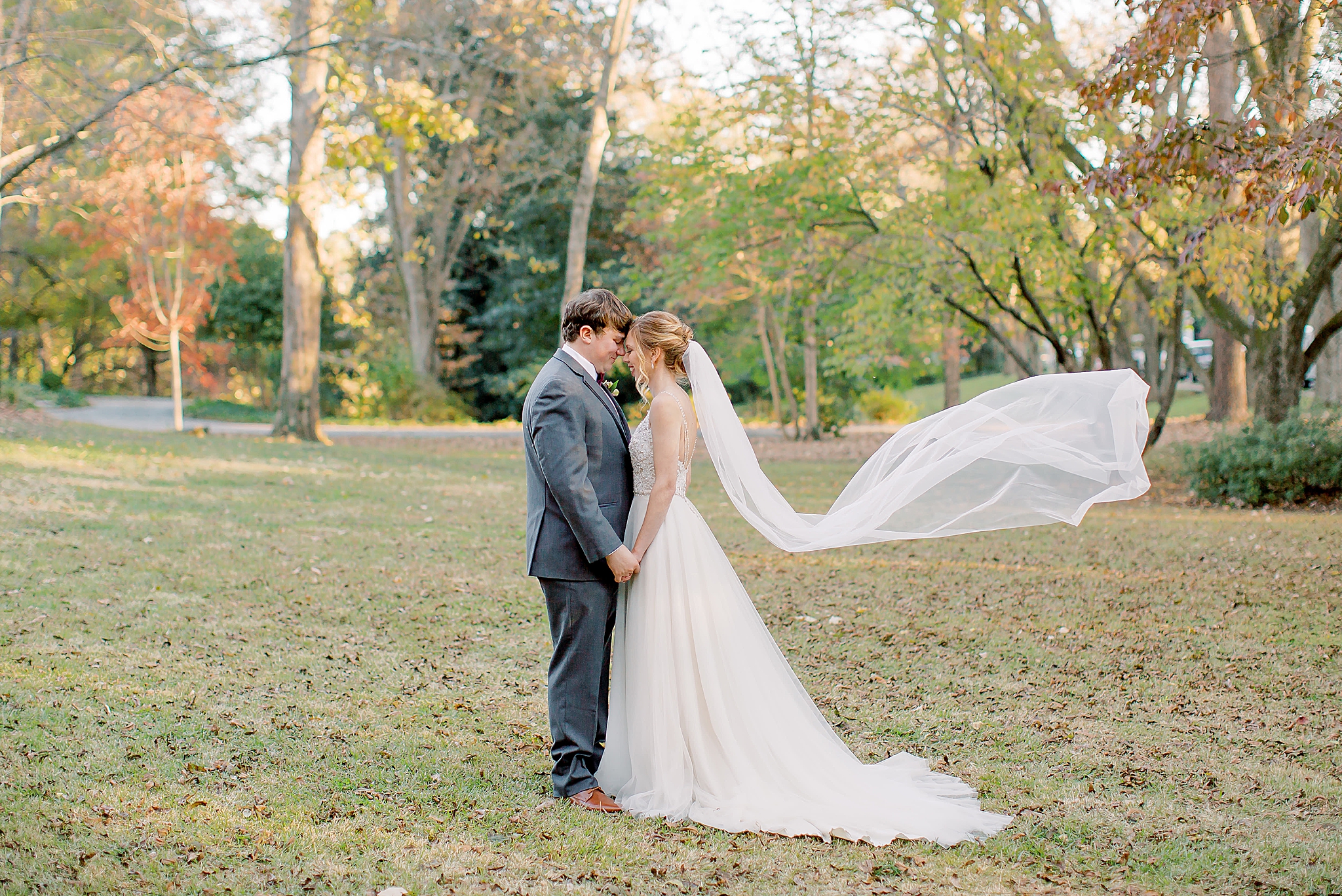 portraits of bride and groom at Ritchie Hill in Concord NC