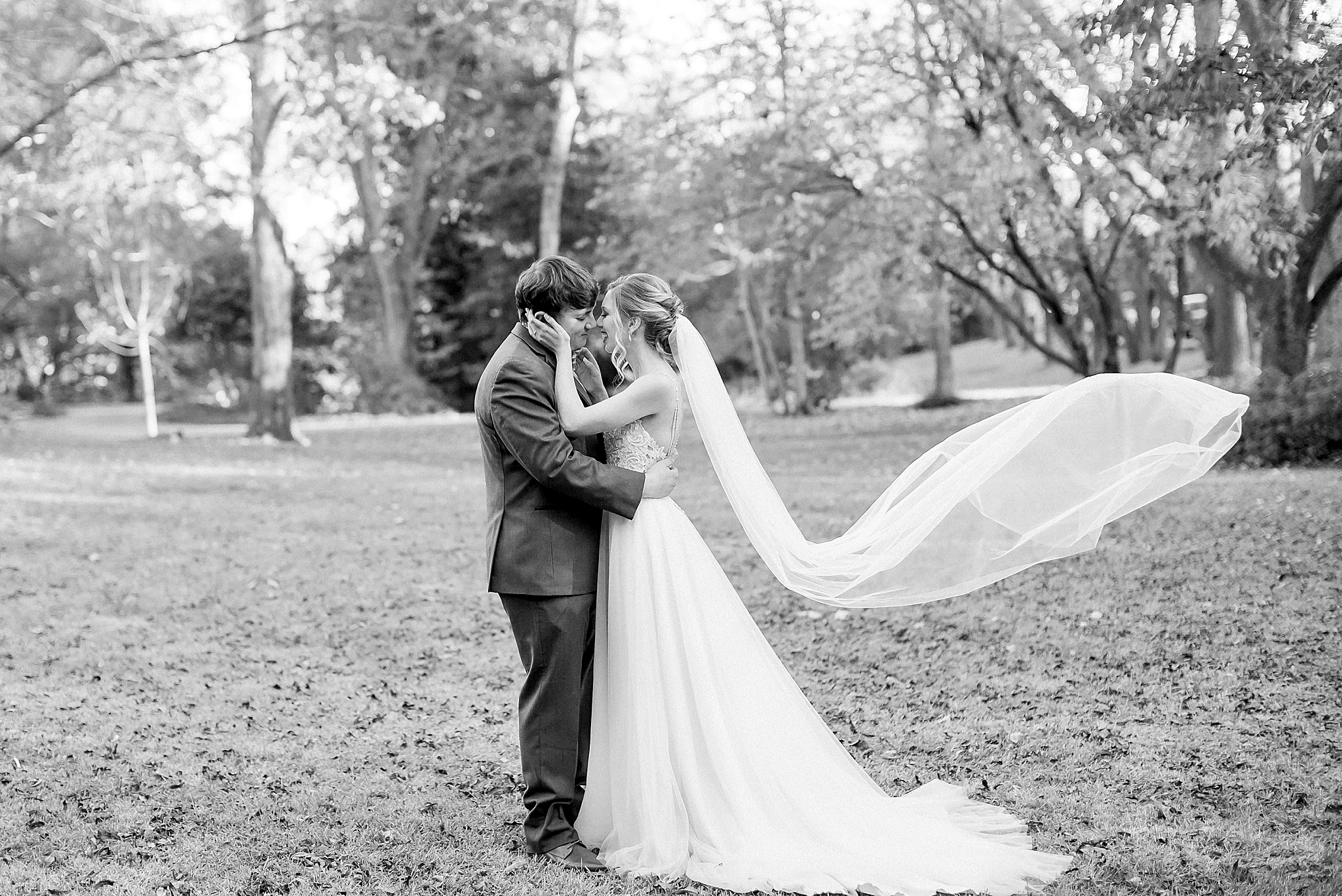 portraits of bride and groom at Ritchie Hill in Concord NC