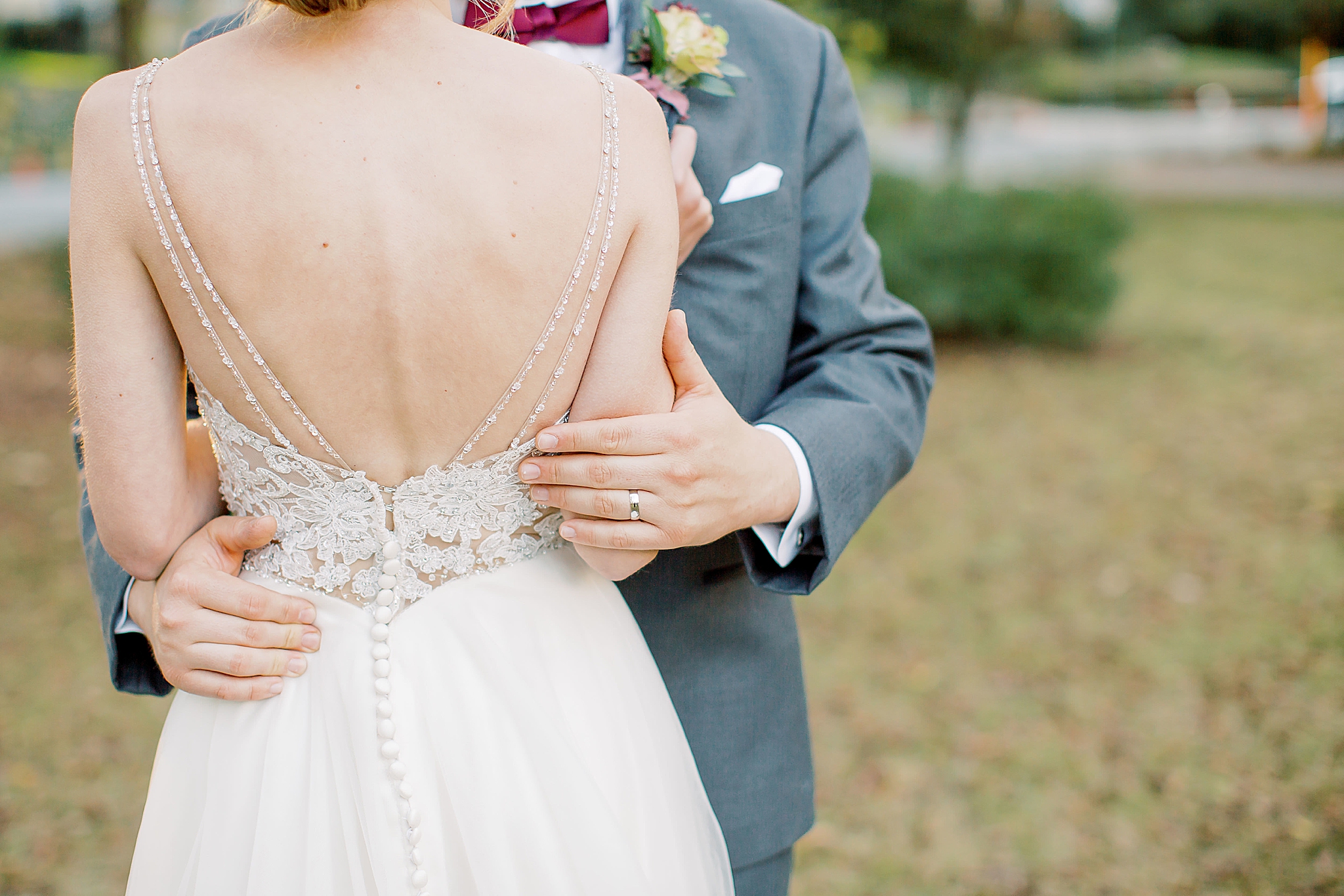 portraits of bride and groom at Ritchie Hill in Concord NC
