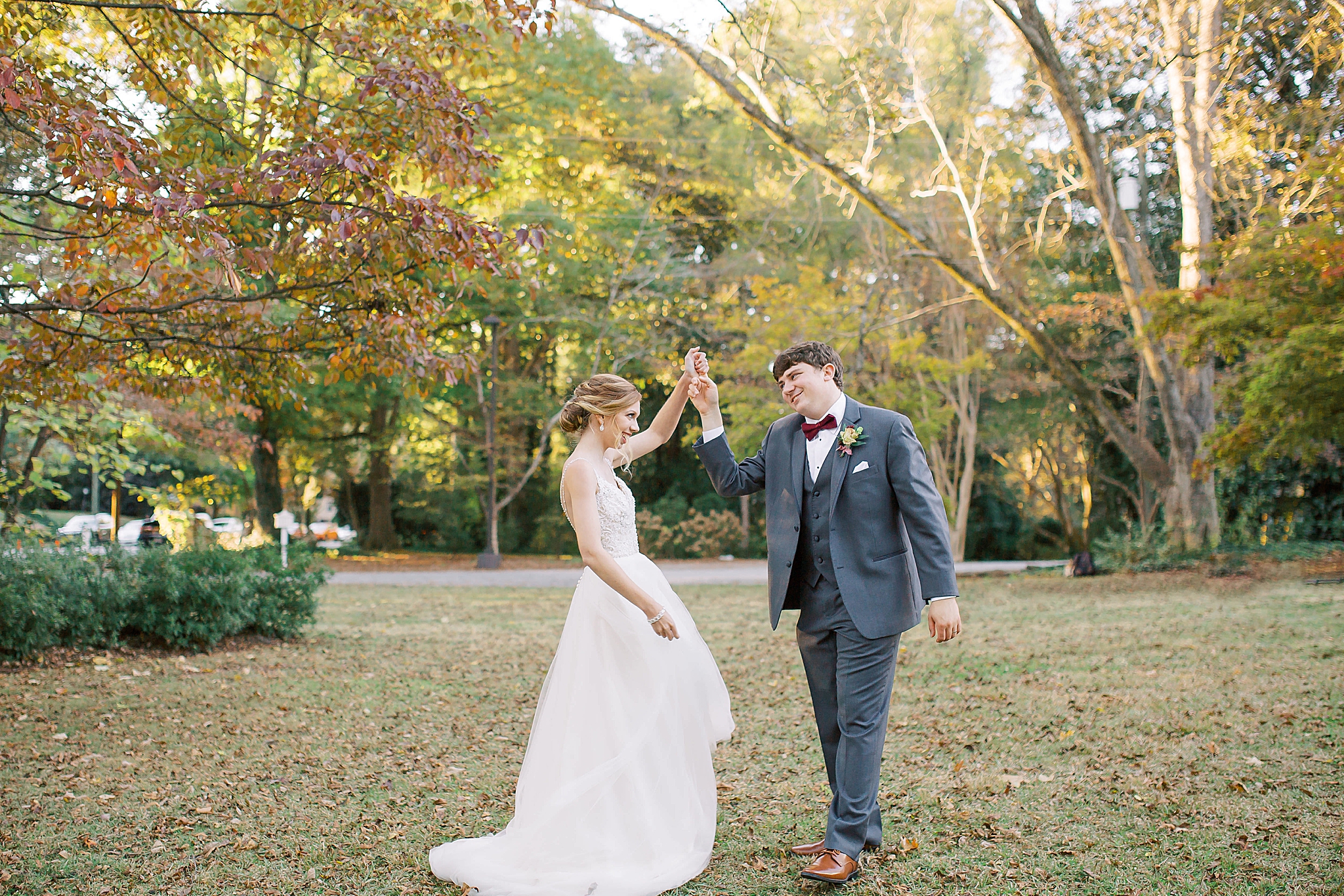 portraits of bride and groom at Ritchie Hill in Concord NC