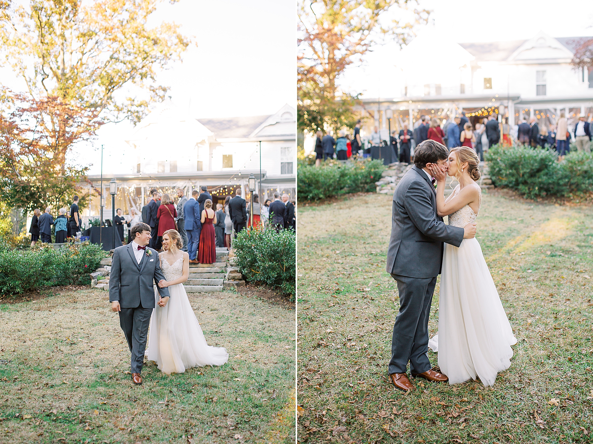 portraits of bride and groom at Ritchie Hill in Concord NC