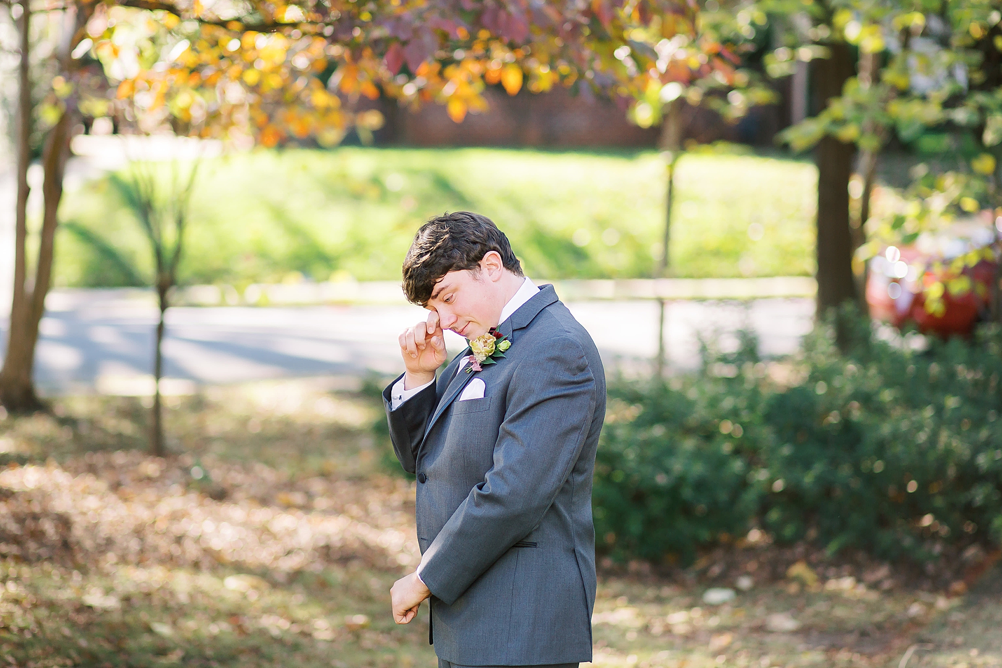 first look during Concord NC wedding day